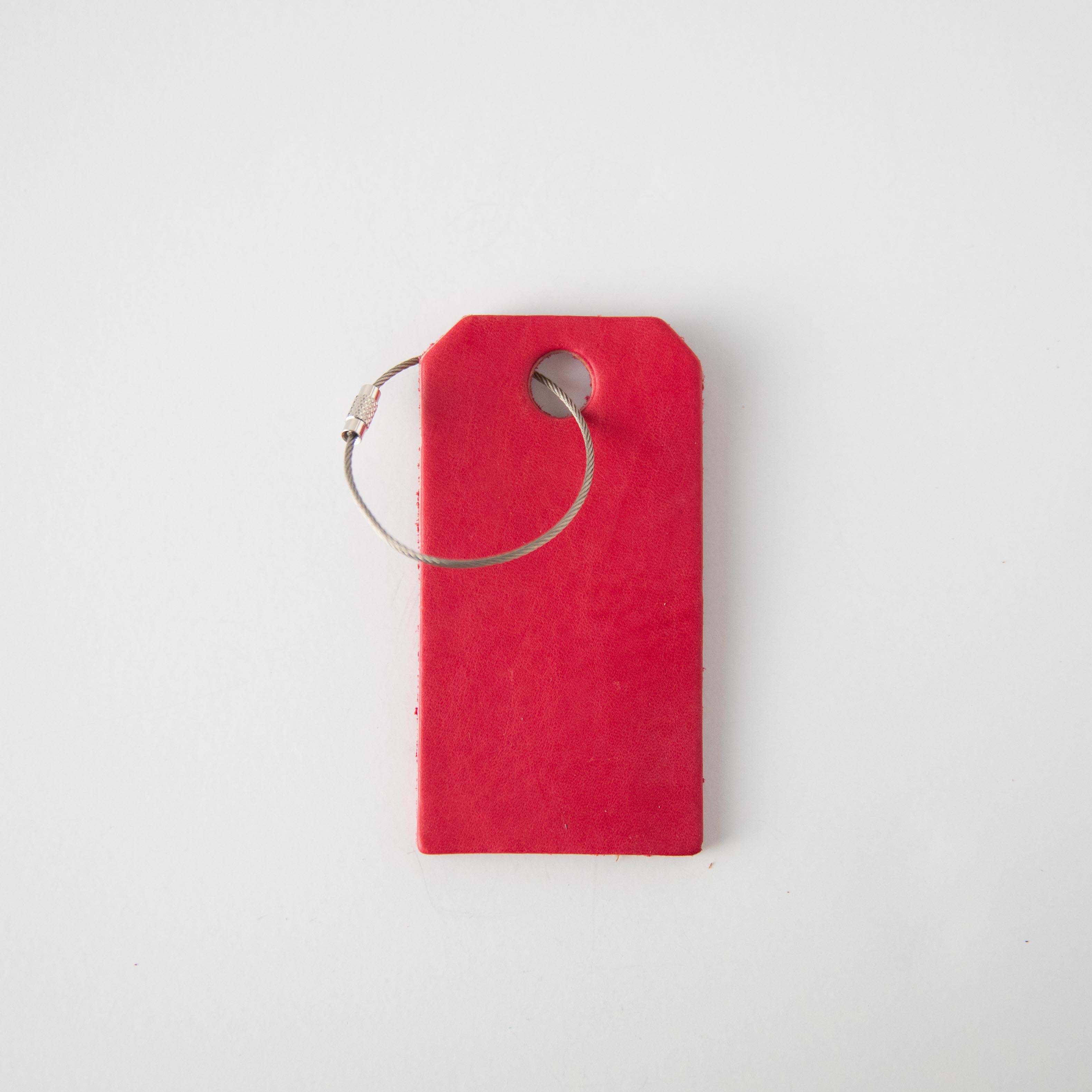 Pink Leather Tag- personalized luggage tags - custom luggage tags - KMM & Co.