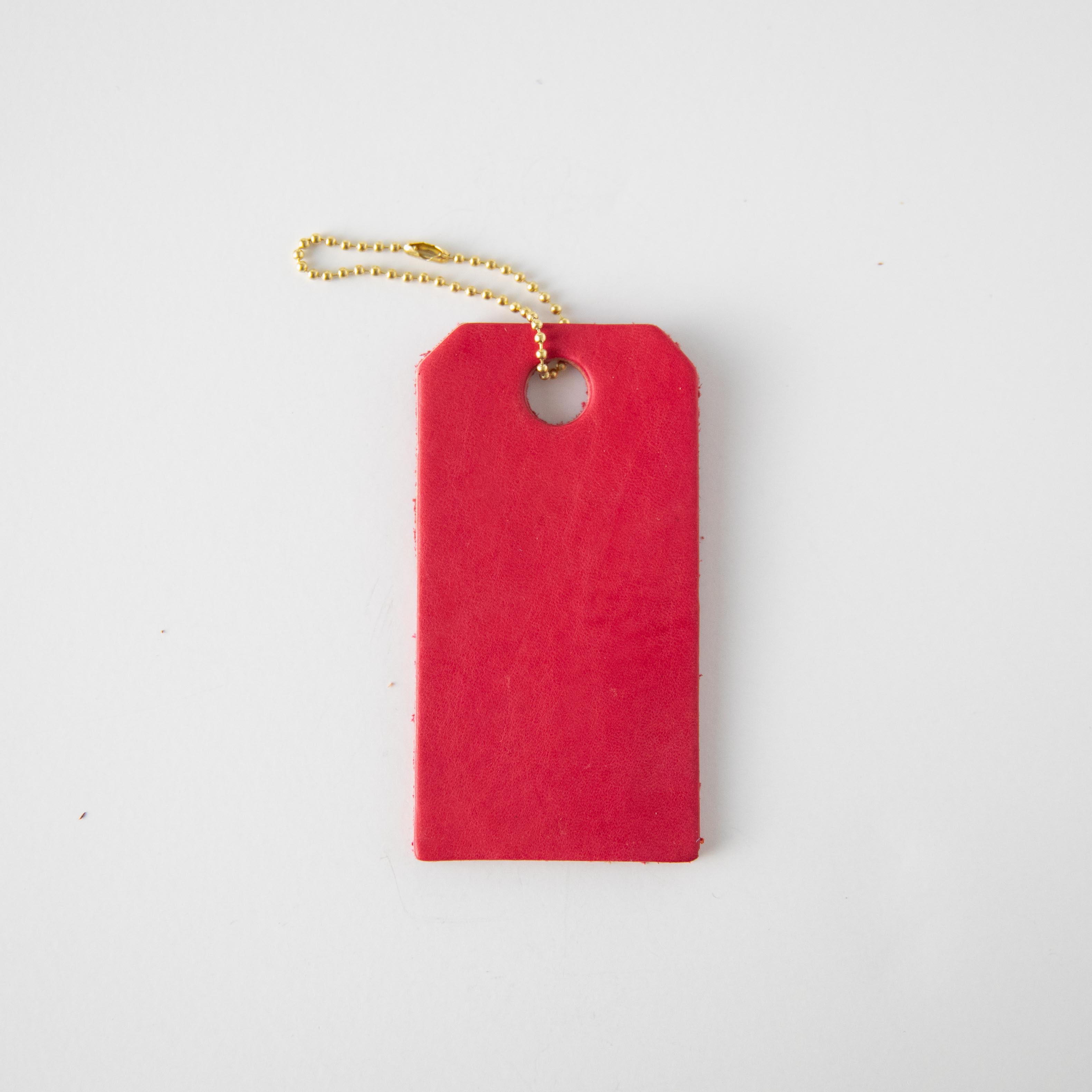 Pink Leather Tag- personalized luggage tags - custom luggage tags - KMM & Co.