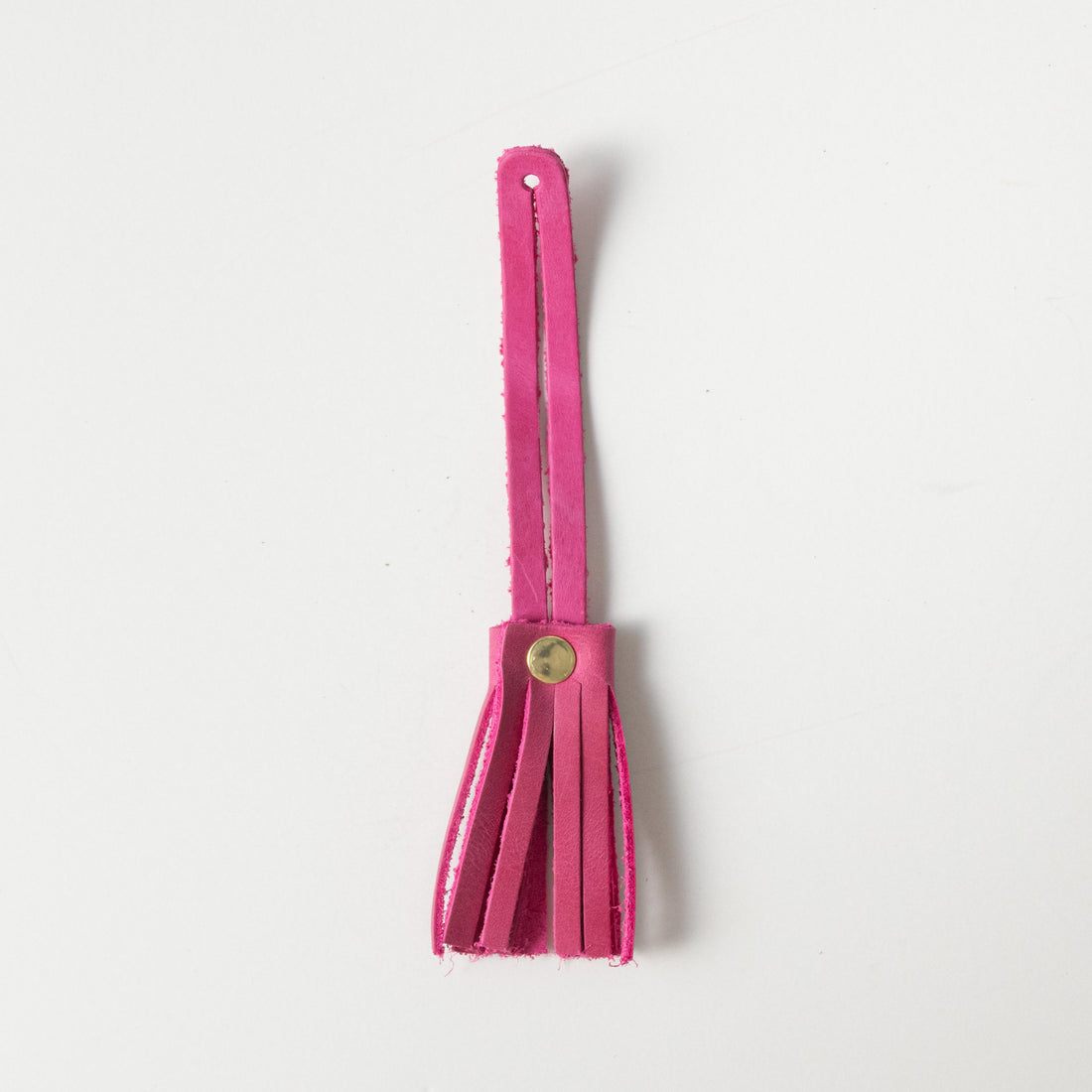 Pink Mini Tassel- leather tassel keychain - KMM &amp; Co.