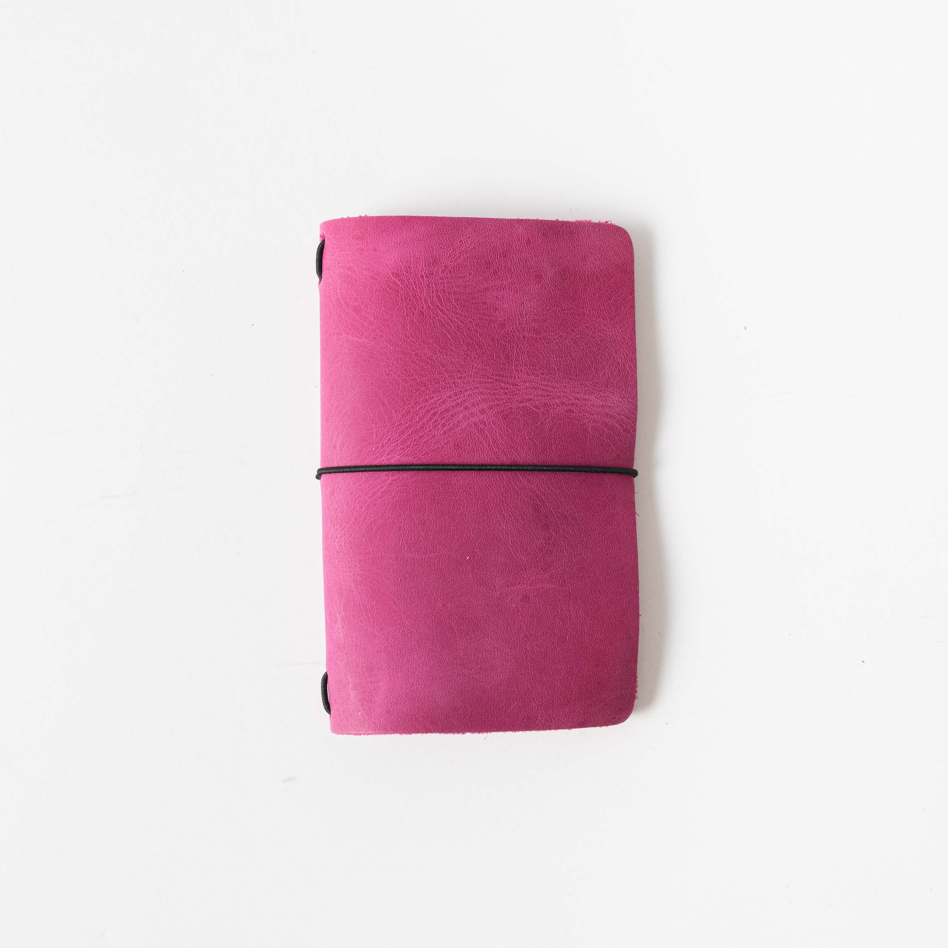 Pink Travel Notebook- leather journal - leather notebook - KMM & Co.
