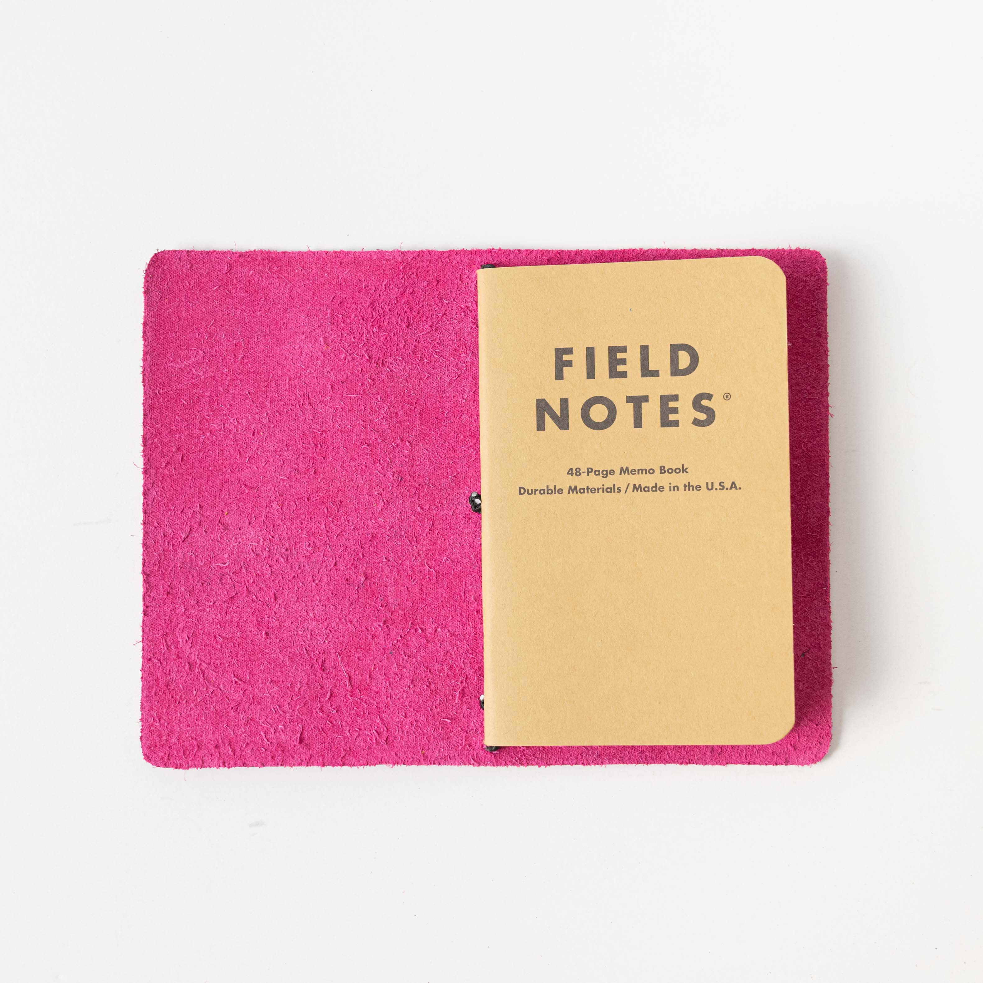 Pink Travel Notebook- leather journal - leather notebook - KMM & Co.