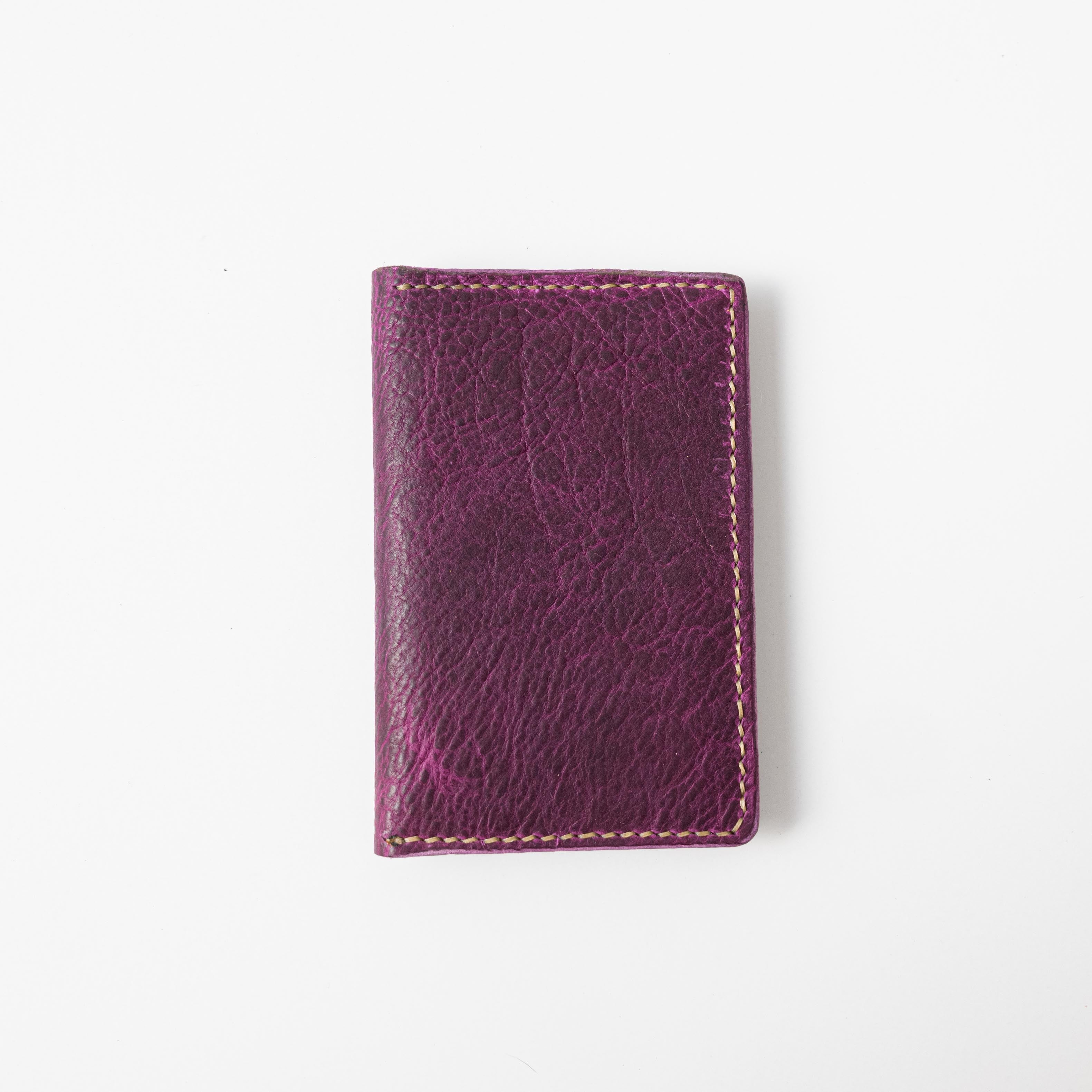 Purple Bison Notebook Wallet- leather notebook cover - passport holder - KMM & Co.