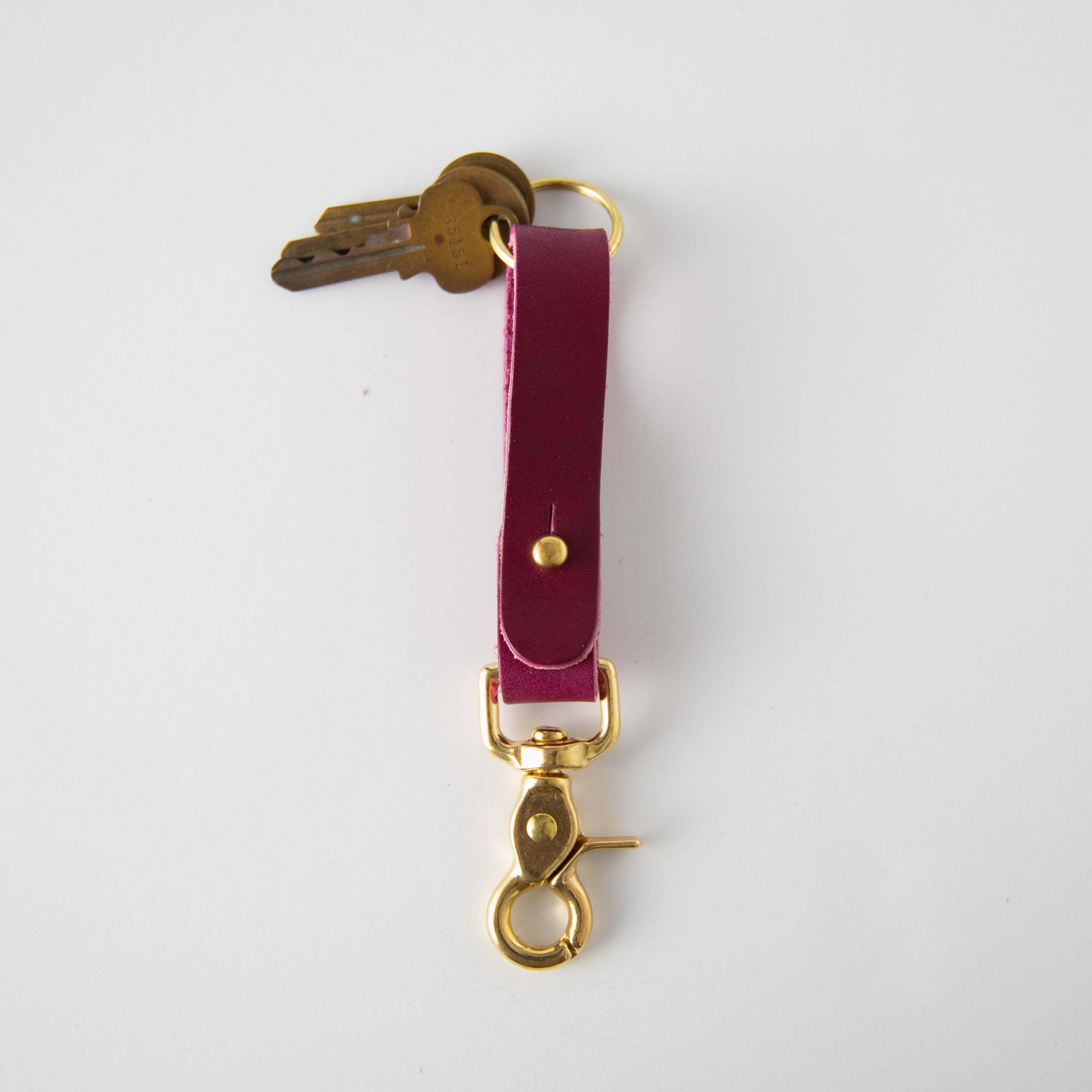 Purple Key Lanyard- leather keychain for men and women - KMM & Co.