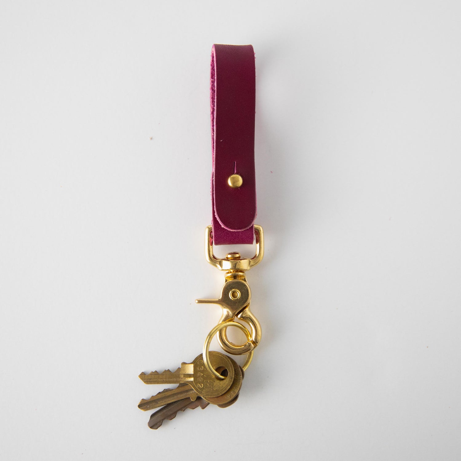 Purple Key Lanyard- leather keychain for men and women - KMM & Co.