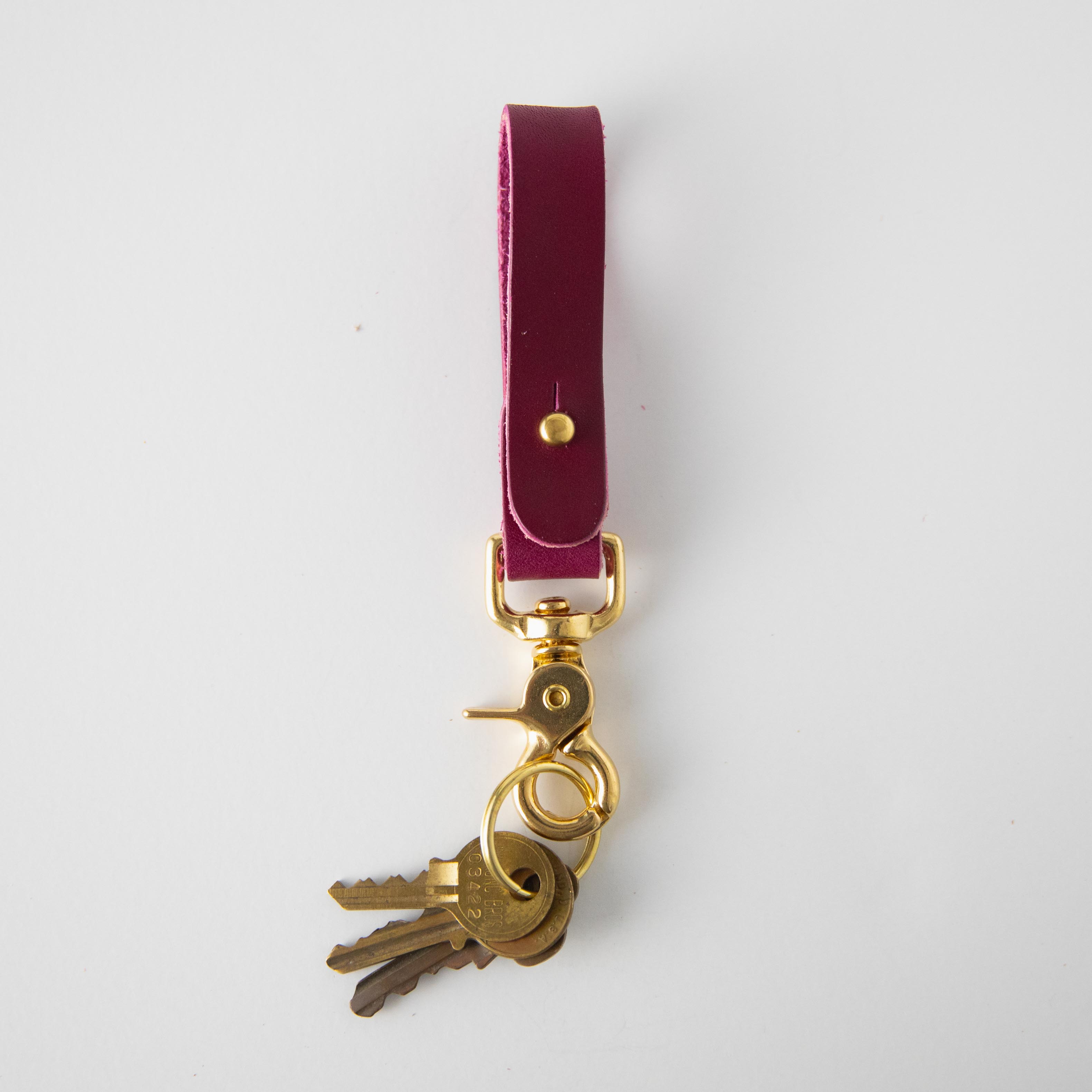 Purple Key Lanyard- leather keychain for men and women - KMM & Co.