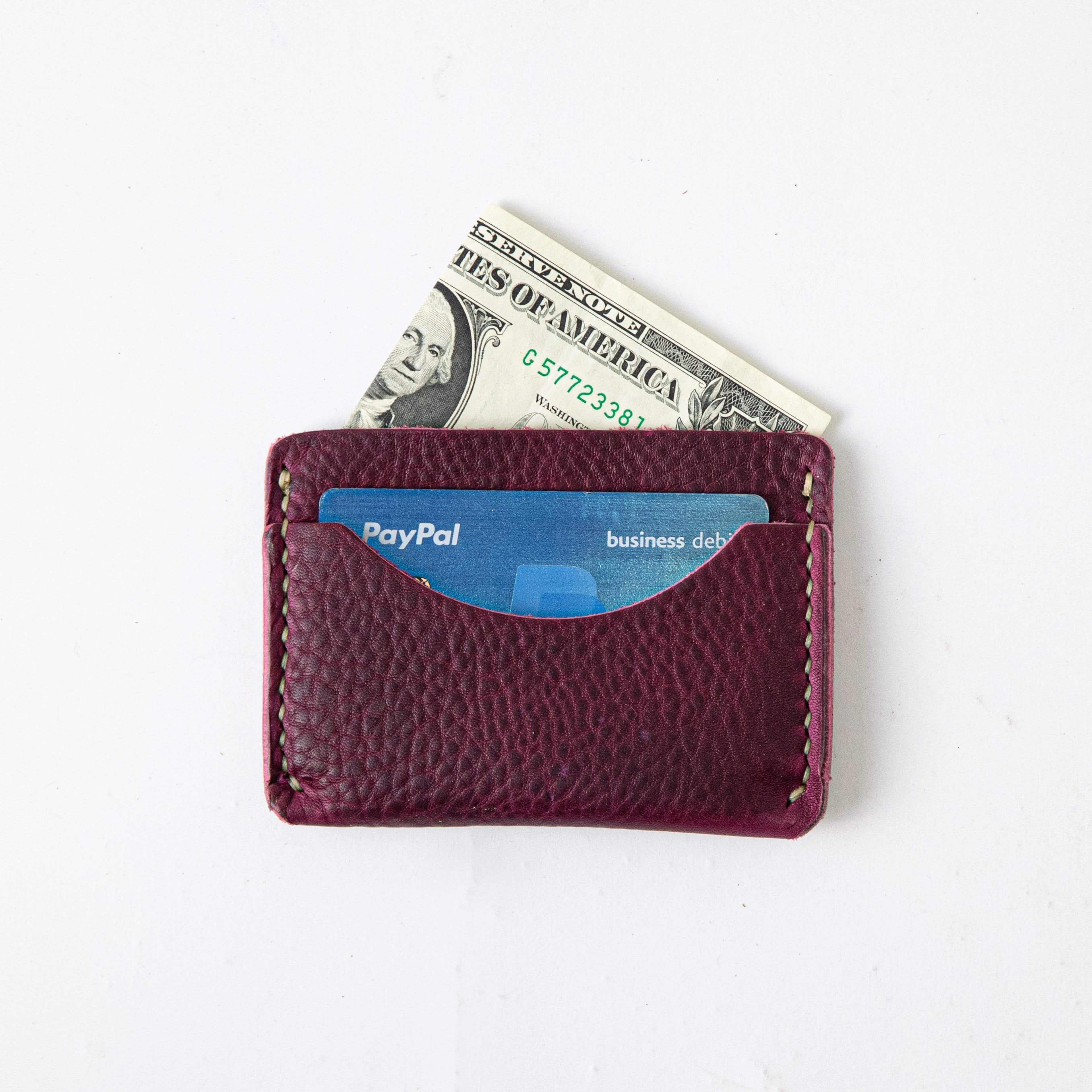 Purple Kodiak Card Case- mens leather wallet - leather wallets for women - KMM & Co.