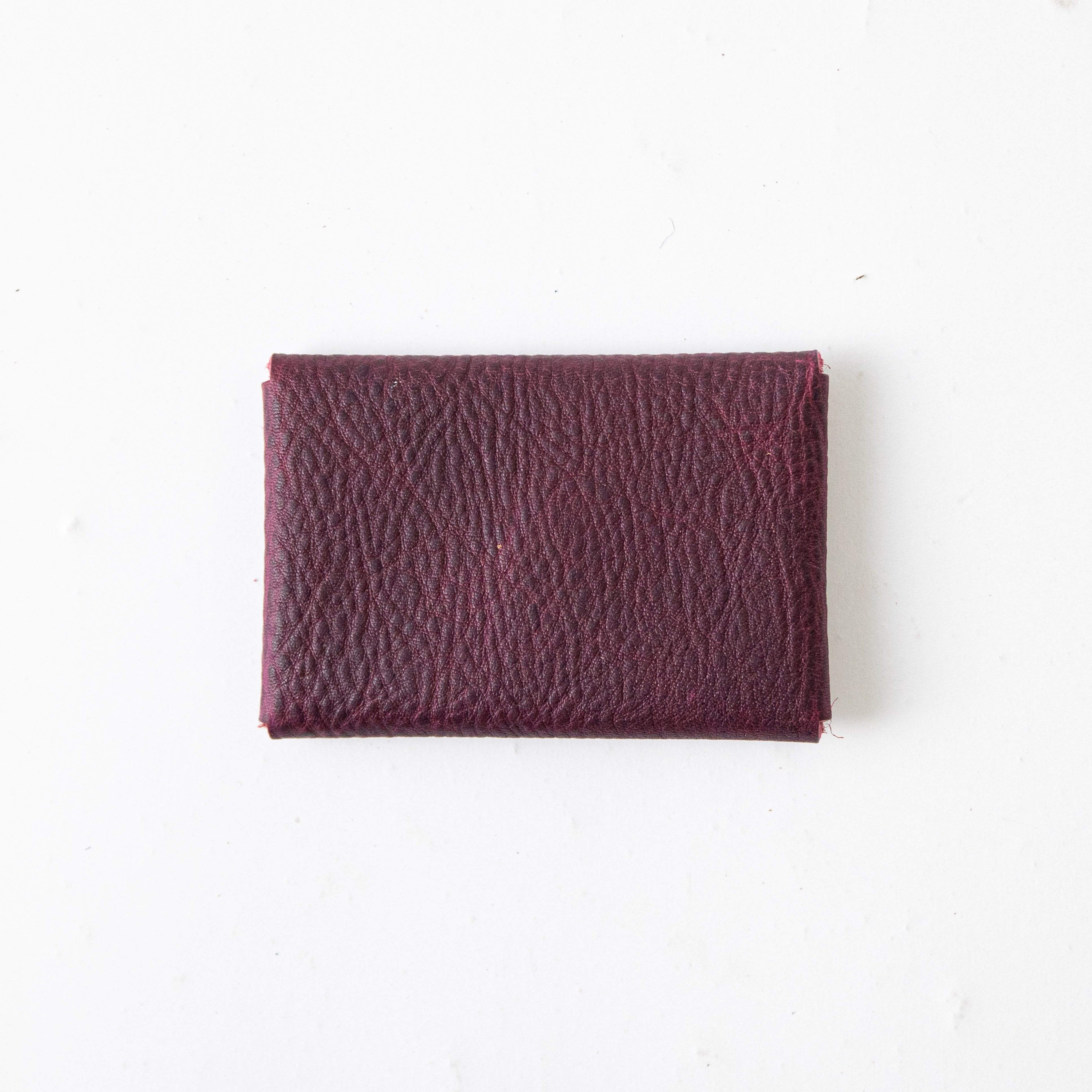 Purple Kodiak Card Envelope- card holder wallet - leather wallet made in America at KMM & Co.