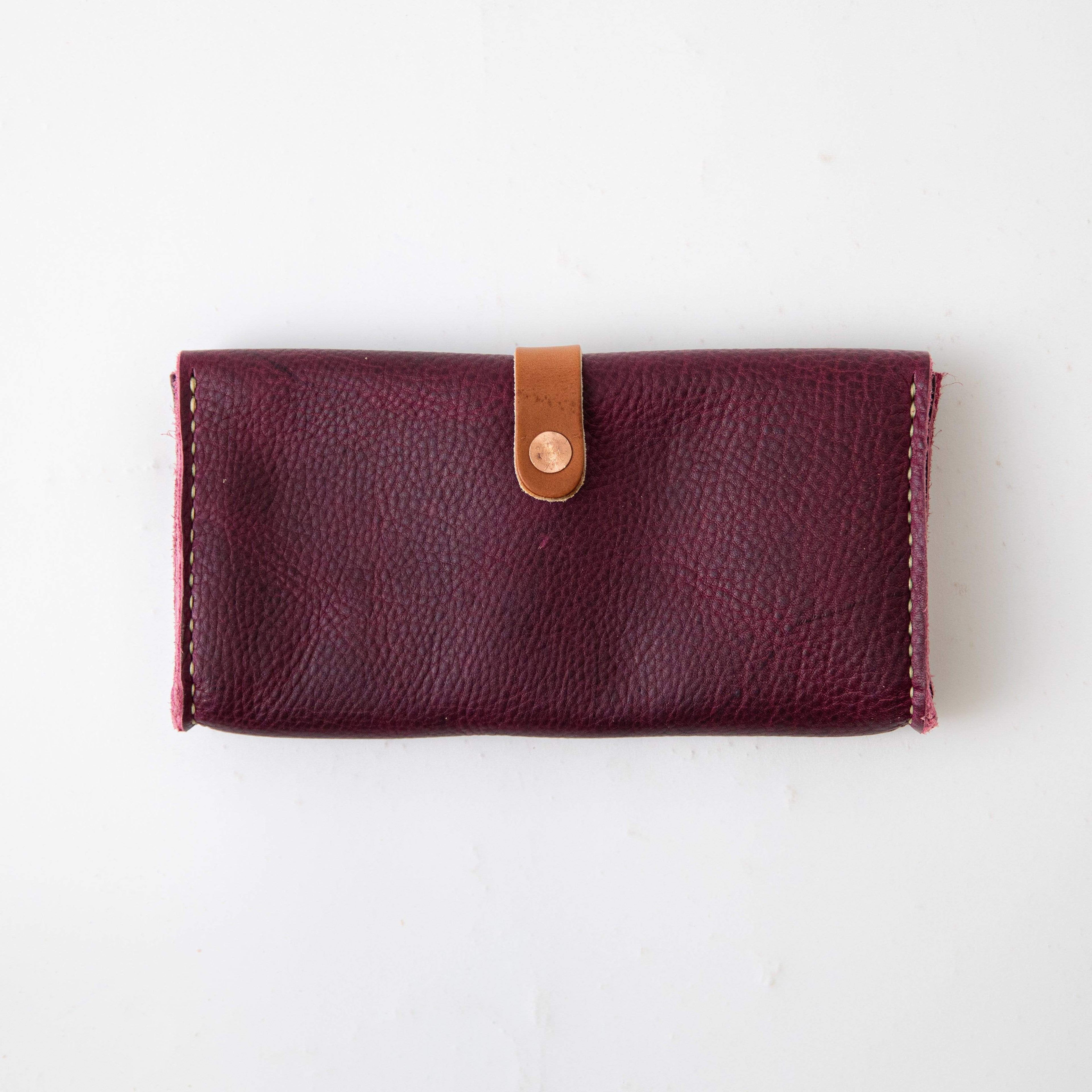 Purple Kodiak Clutch Wallet- leather clutch bag - leather handmade bags - KMM & Co.