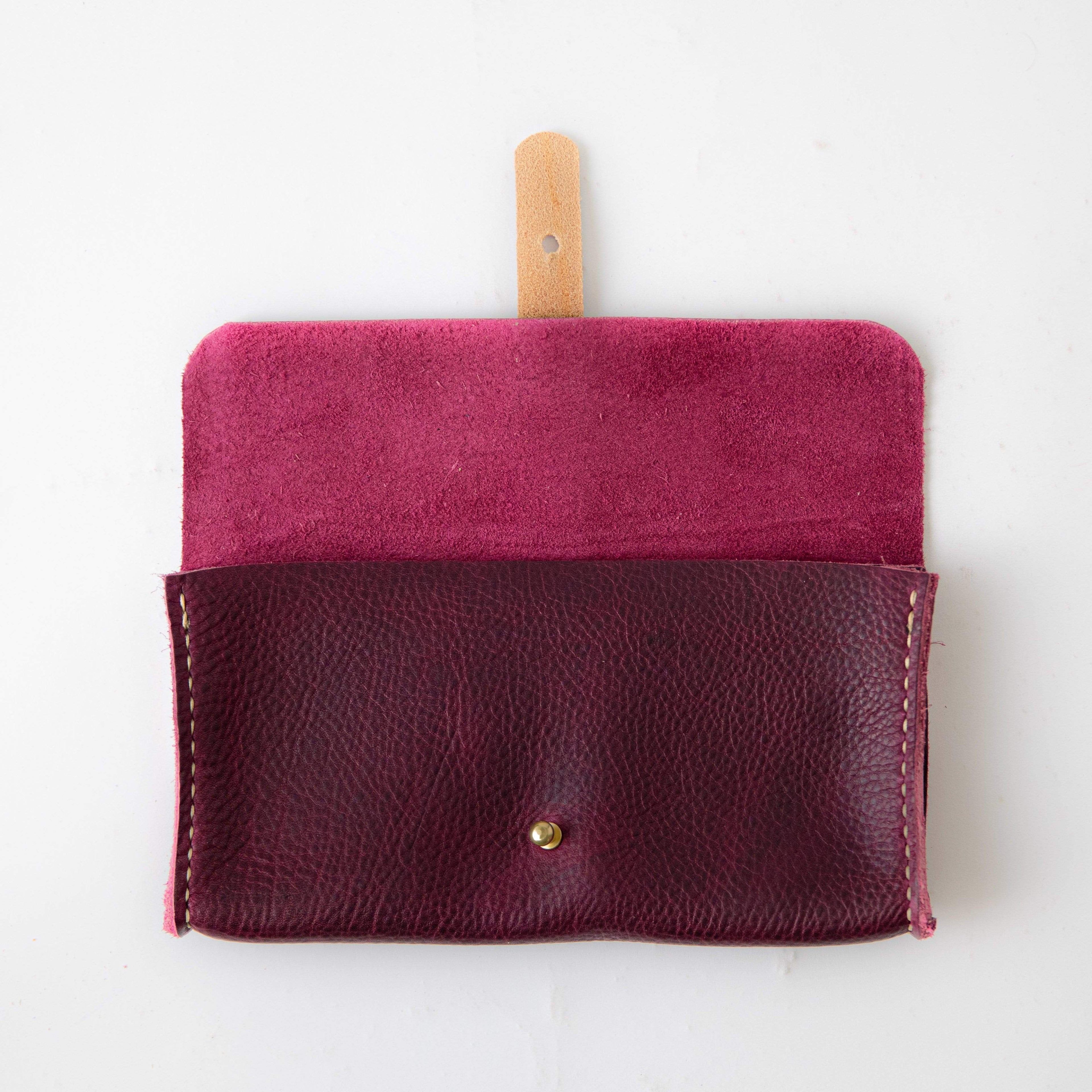 Purple Kodiak Clutch Wallet- leather clutch bag - leather handmade bags - KMM & Co.