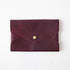 Purple Kodiak Envelope Clutch- leather clutch bag - handmade leather bags - KMM & Co.