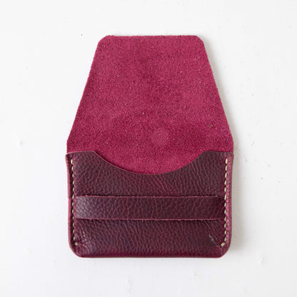 Purple Kodiak Flap Wallet- mens leather wallet - handmade leather wallets at KMM &amp; Co.