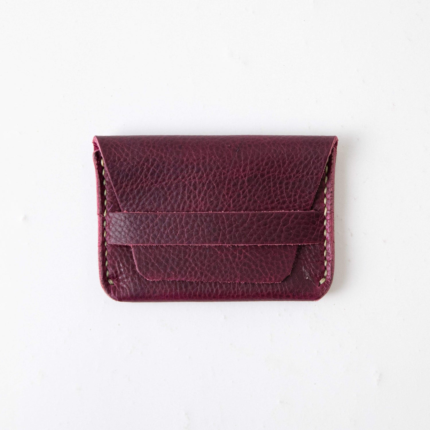 Purple Kodiak Flap Wallet- mens leather wallet - handmade leather wallets at KMM & Co.