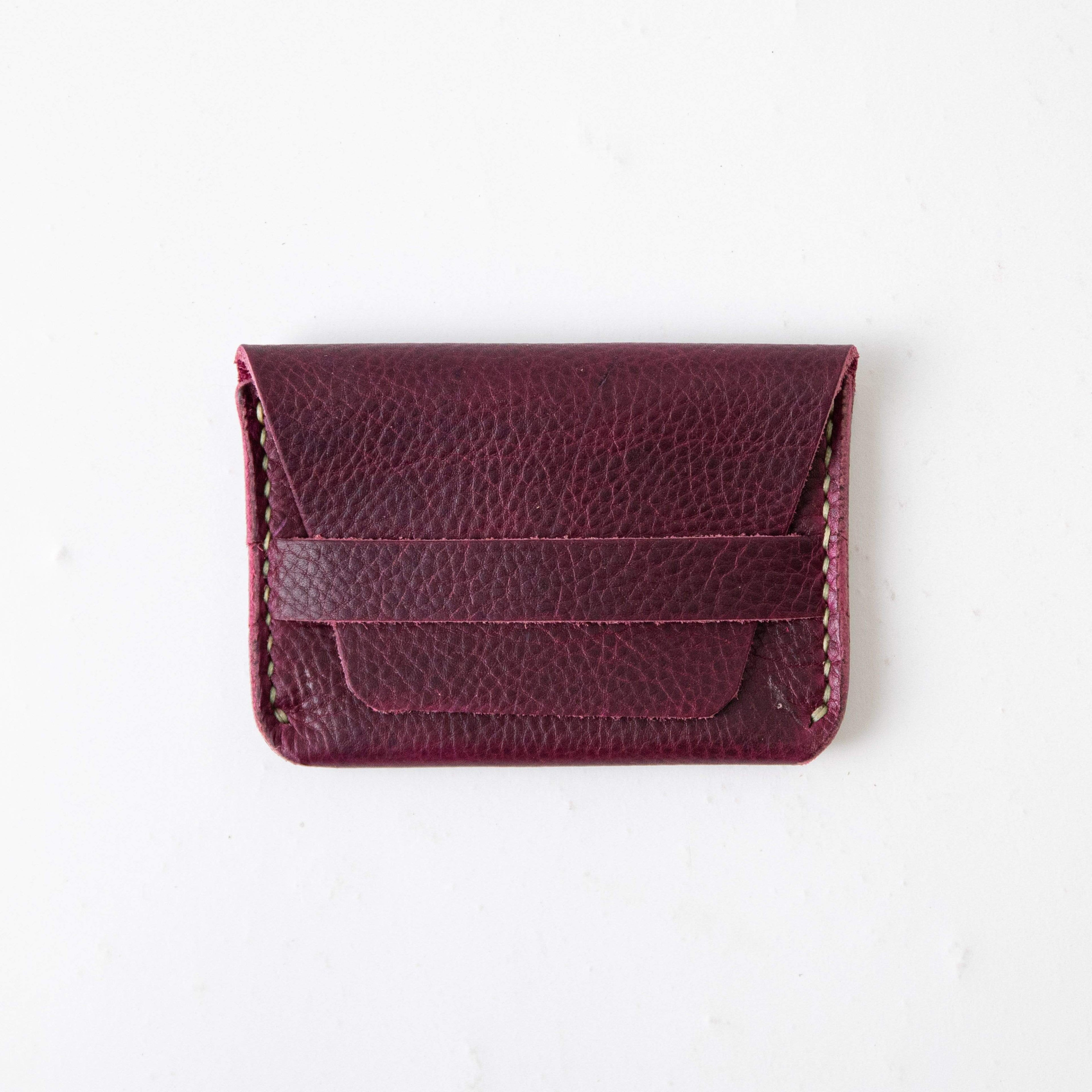 Purple Kodiak Flap Wallet- mens leather wallet - handmade leather wallets at KMM & Co.
