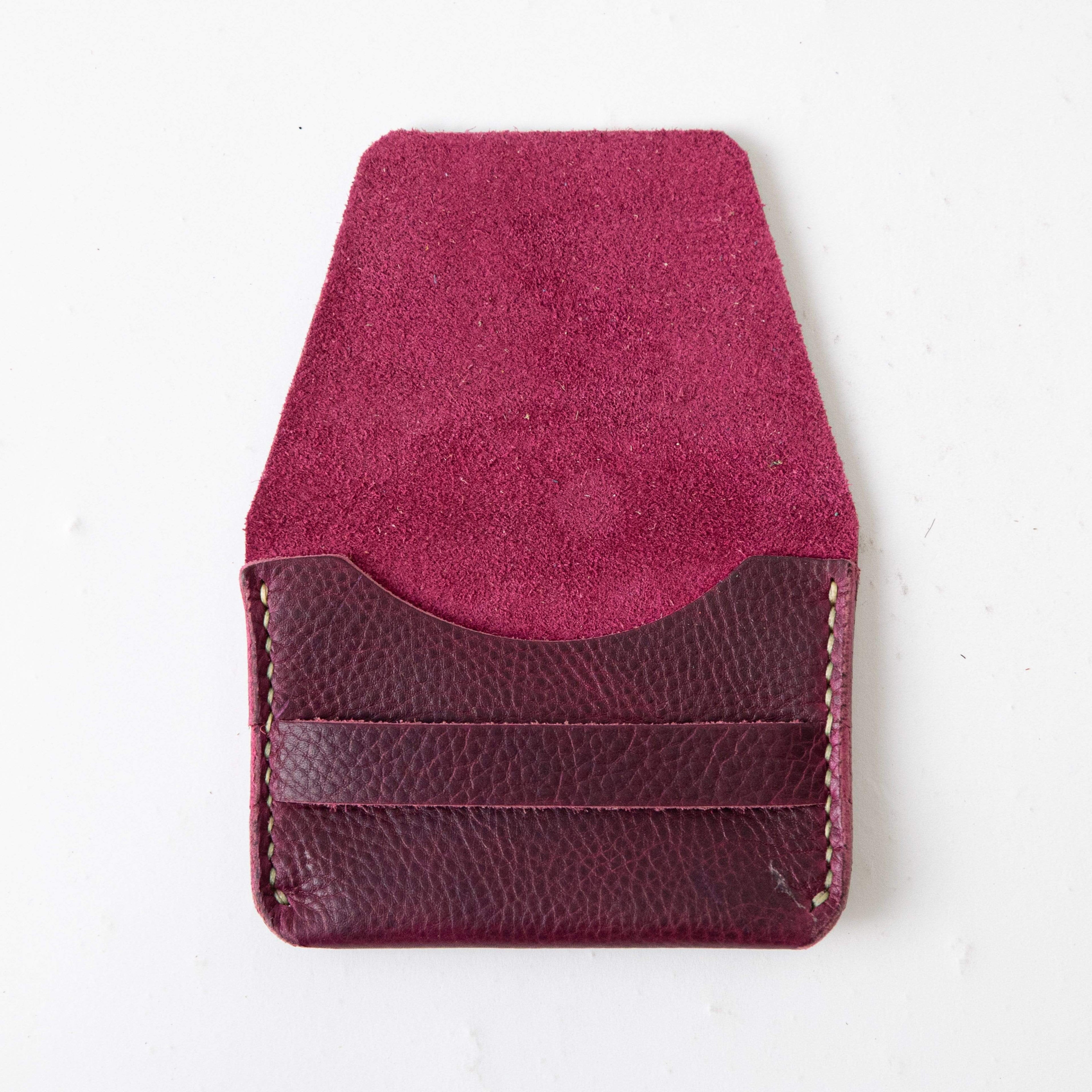 Purple Kodiak Flap Wallet- mens leather wallet - handmade leather wallets at KMM & Co.