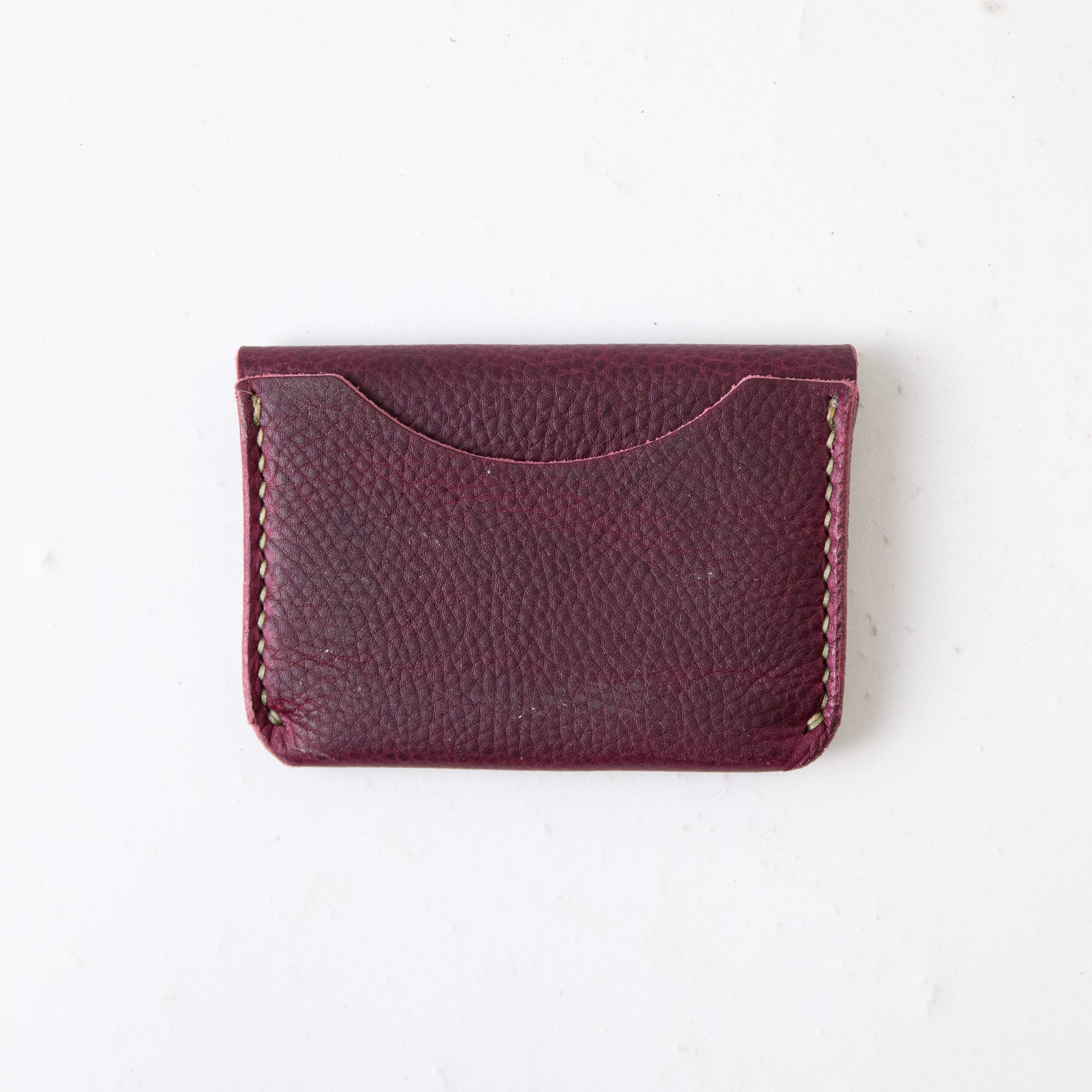 Purple Kodiak Flap Wallet- mens leather wallet - handmade leather wallets at KMM & Co.