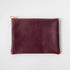 Purple Kodiak Medium Zip Pouch- leather zipper pouch - KMM & Co.