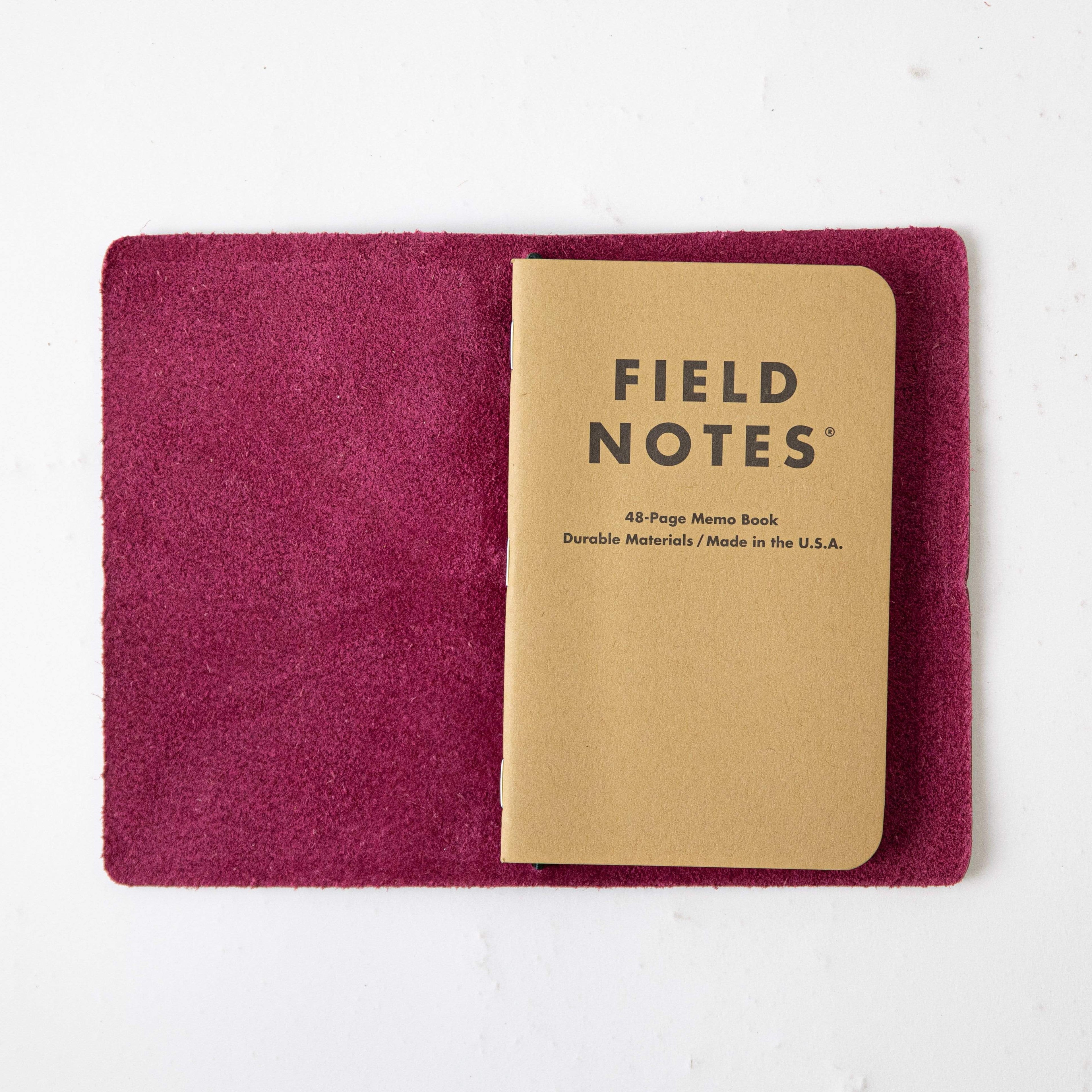 Purple Kodiak Travel Notebook- leather journal - leather notebook - KMM & Co.