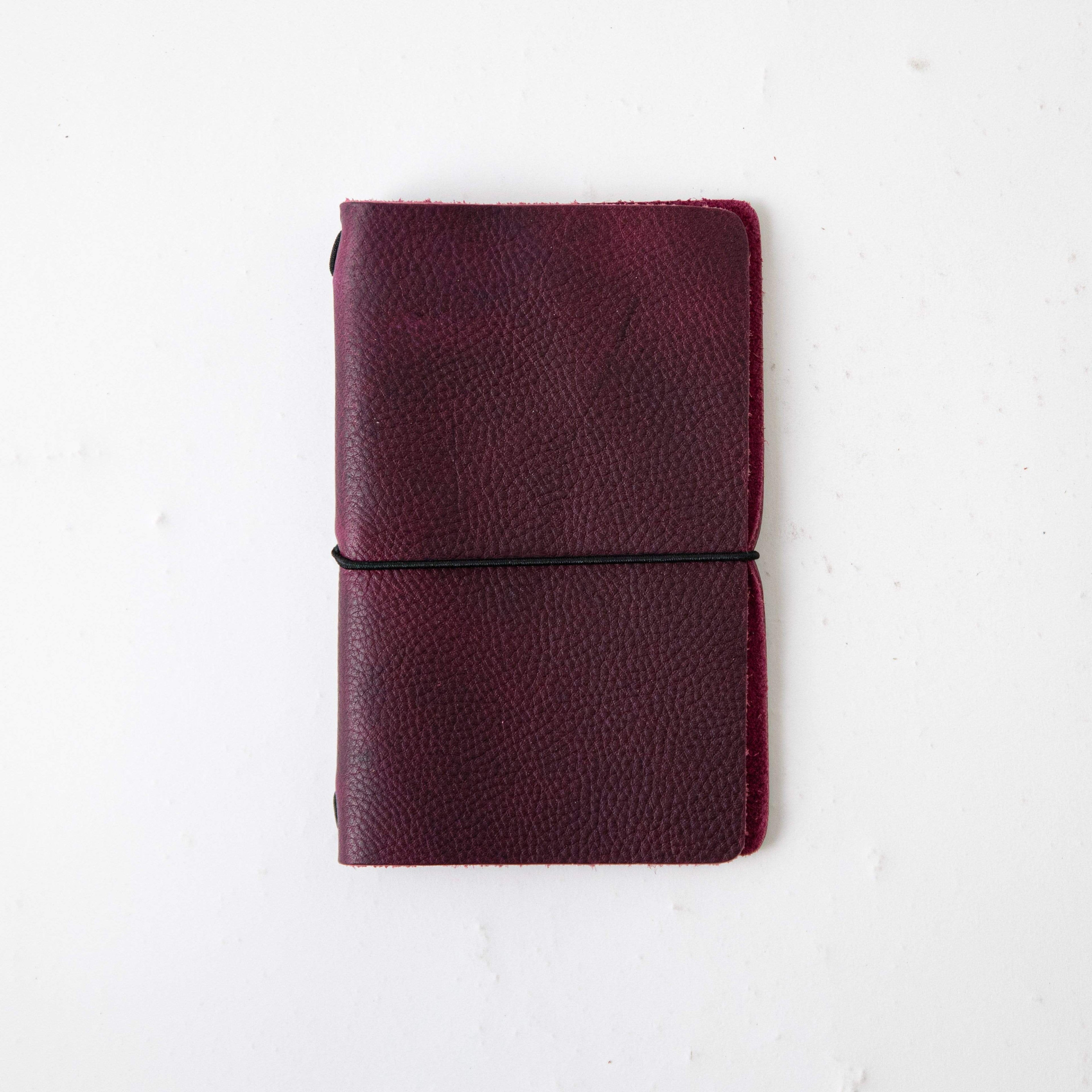 Purple Kodiak Travel Notebook- leather journal - leather notebook - KMM &amp; Co.