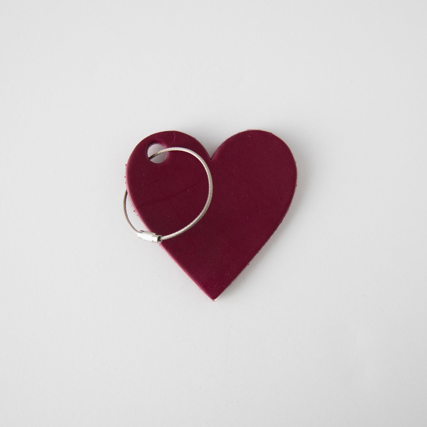 Purple Leather Heart Tag- personalized luggage tags - custom luggage tags - KMM & Co.