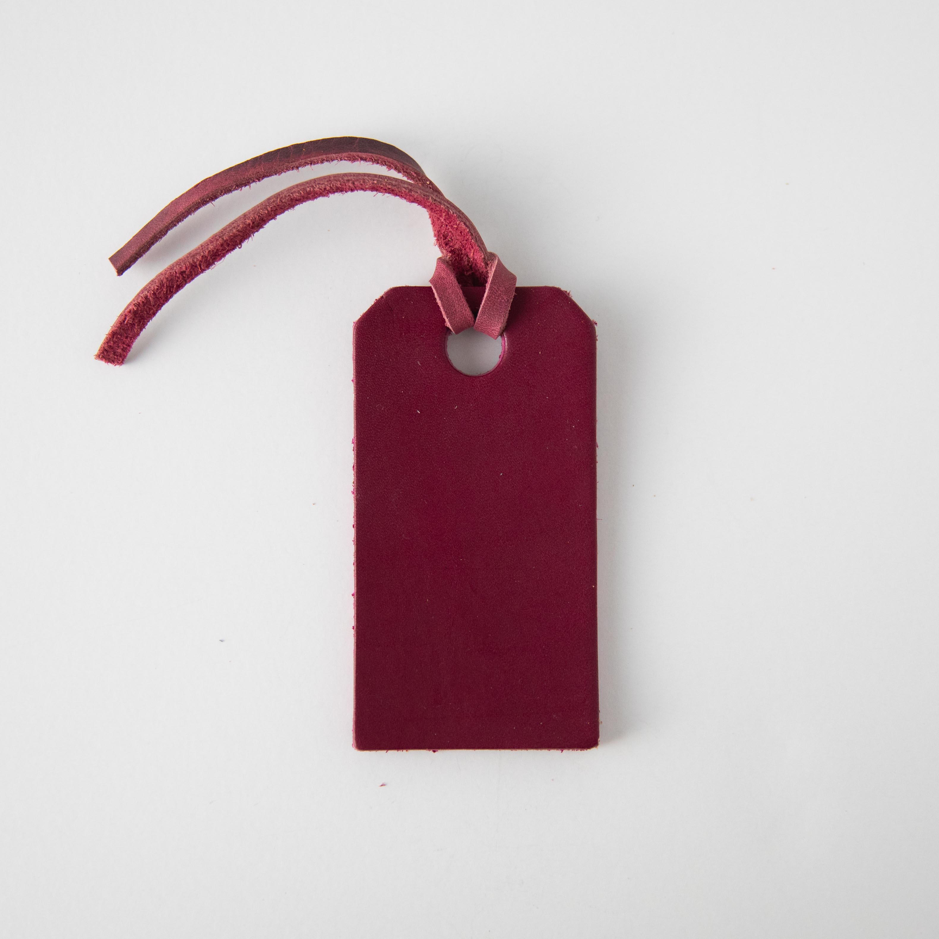 Purple Leather Tag- personalized luggage tags - custom luggage tags - KMM & Co.