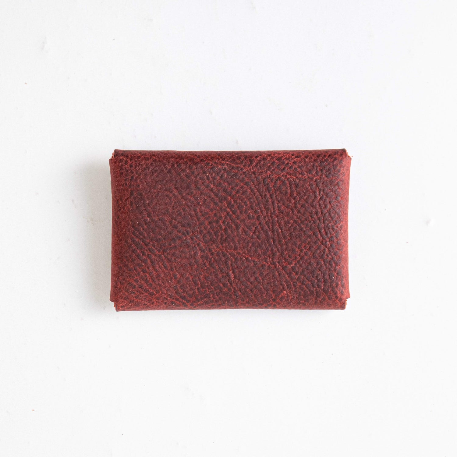 Red Kodiak Card Envelope- card holder wallet - leather wallet made in America at KMM & Co.