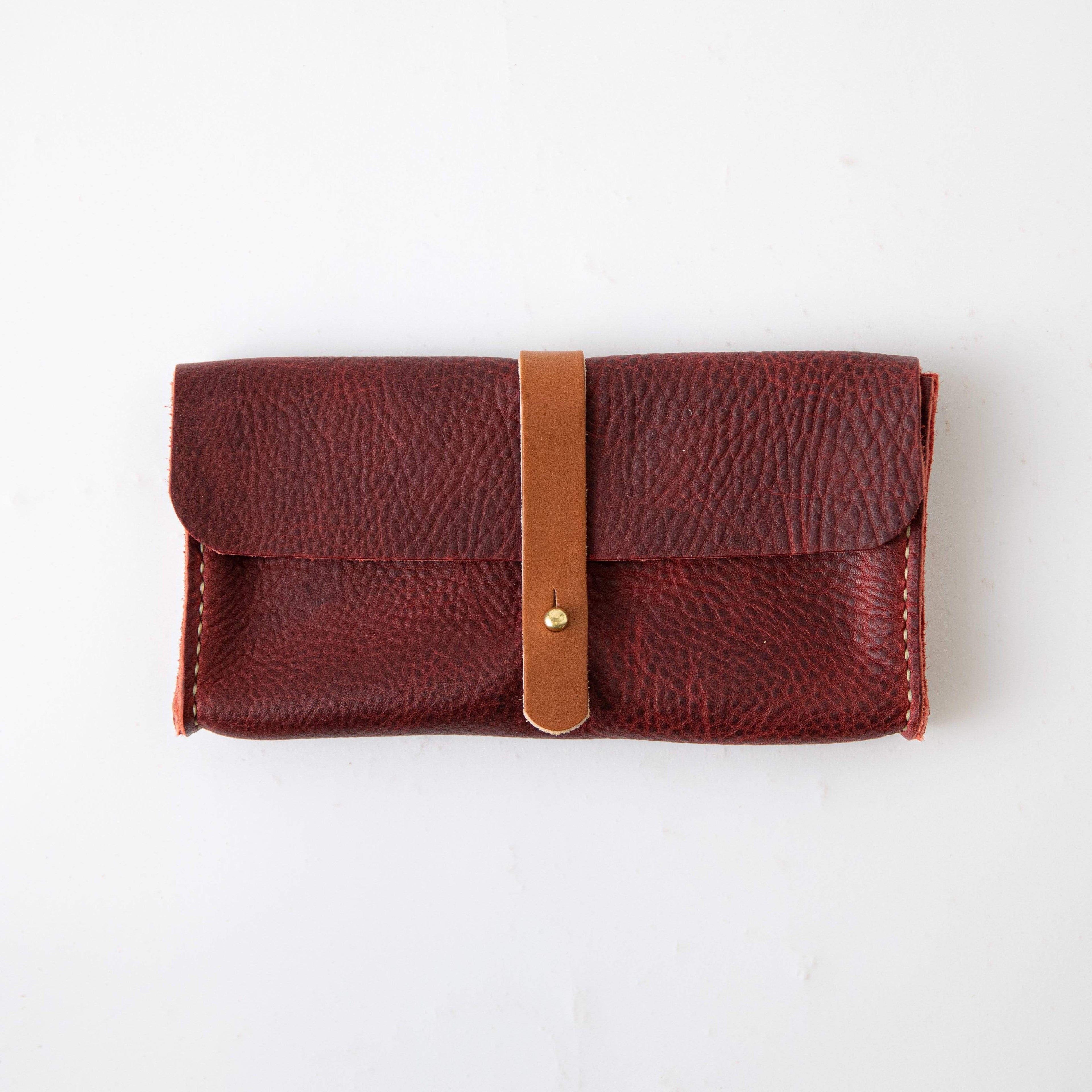 Red Kodiak Clutch Wallet- leather clutch bag - leather handmade bags - KMM &amp; Co.