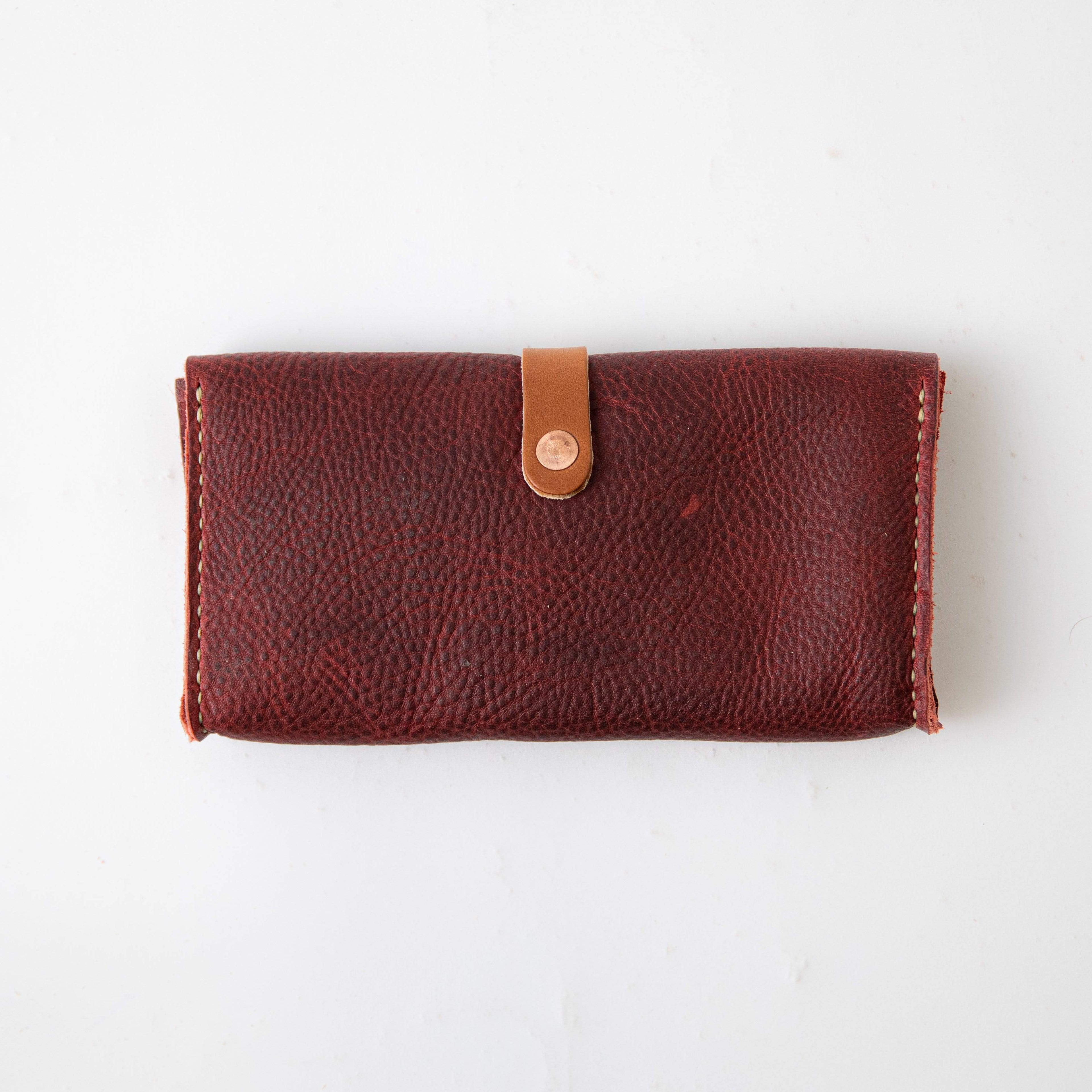 Red Kodiak Clutch Wallet- leather clutch bag - leather handmade bags - KMM & Co.