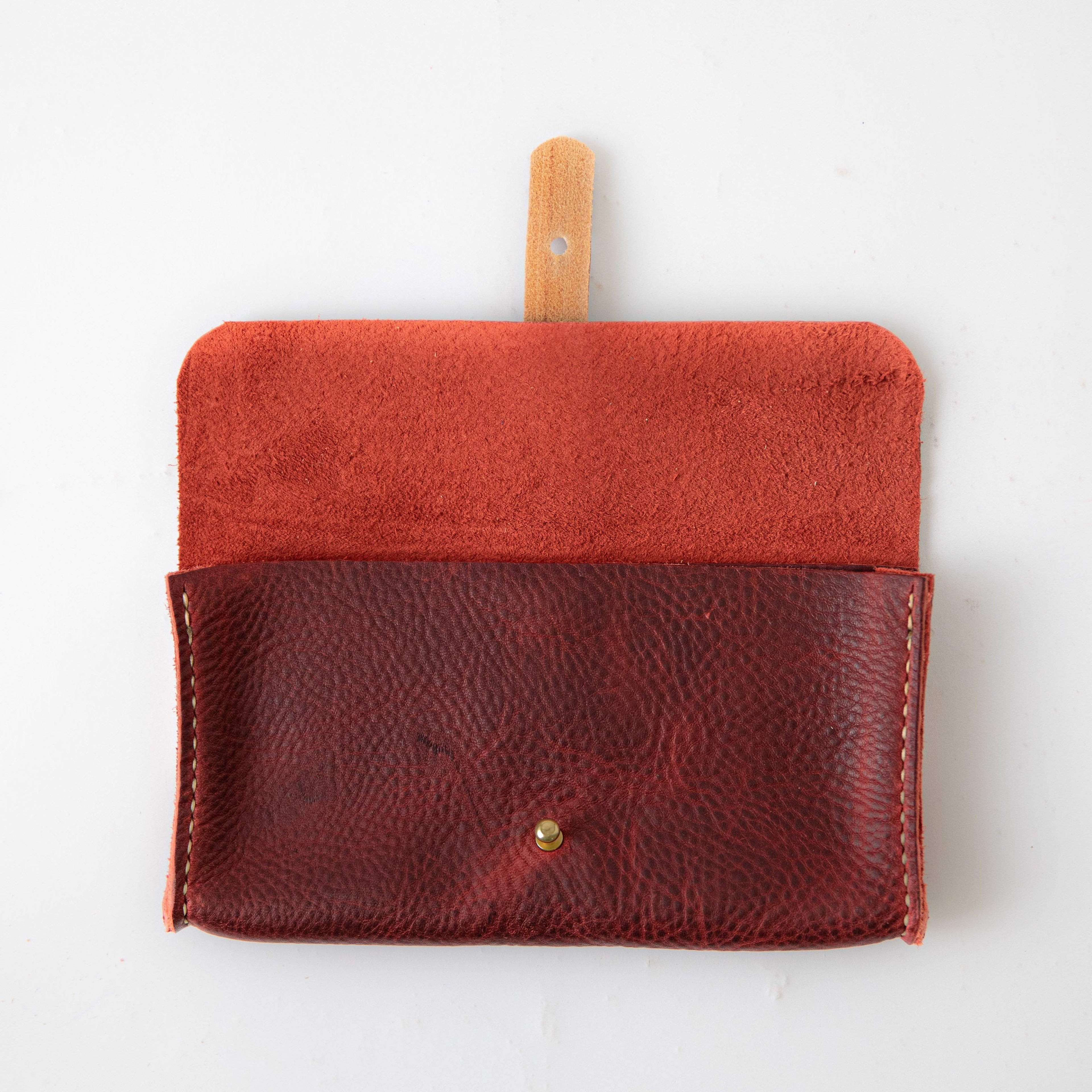 Red Kodiak Clutch Wallet- leather clutch bag - leather handmade bags - KMM & Co.