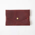 Red Kodiak Envelope Clutch- leather clutch bag - handmade leather bags - KMM & Co.