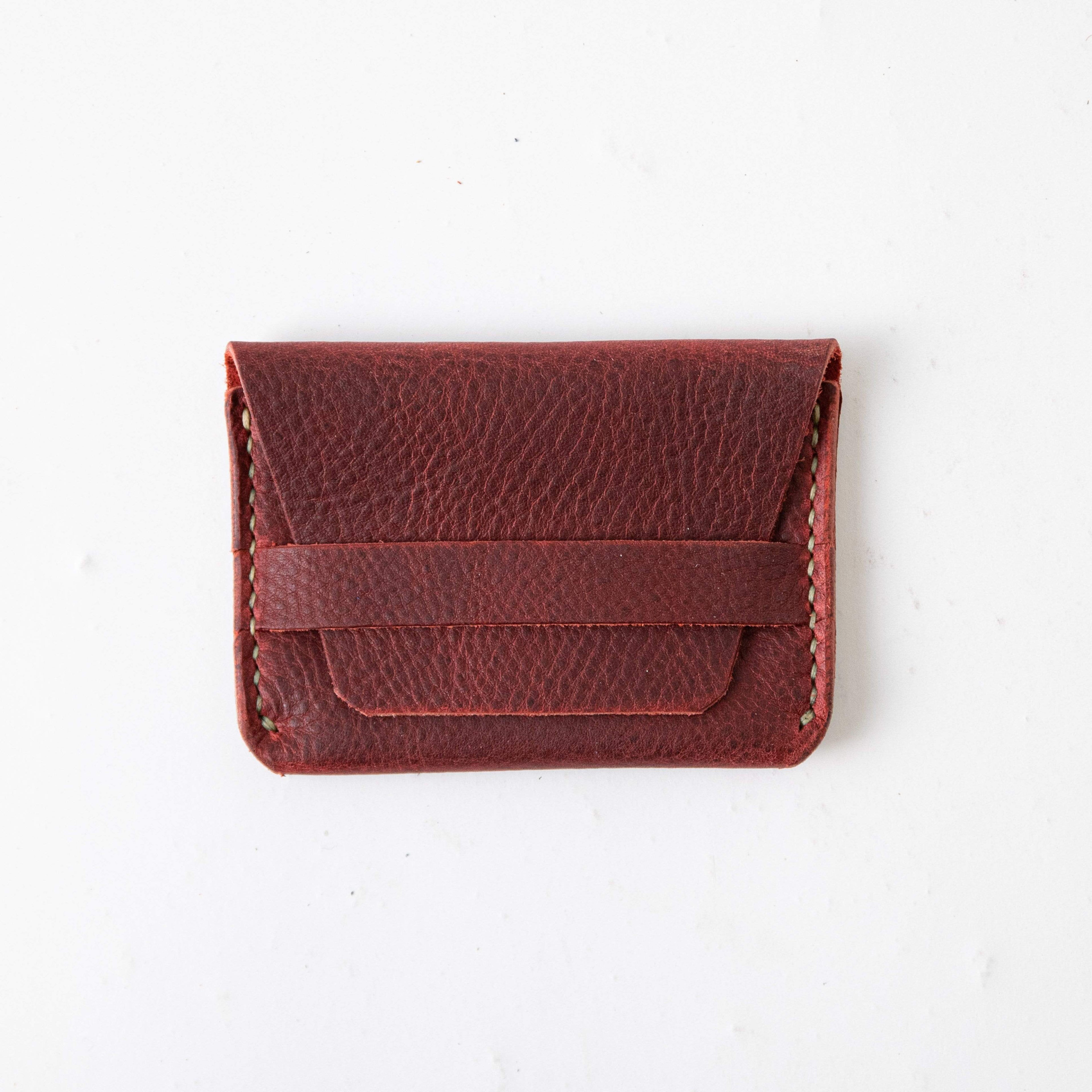 Red Kodiak Flap Wallet- mens leather wallet - handmade leather wallets at KMM &amp; Co.