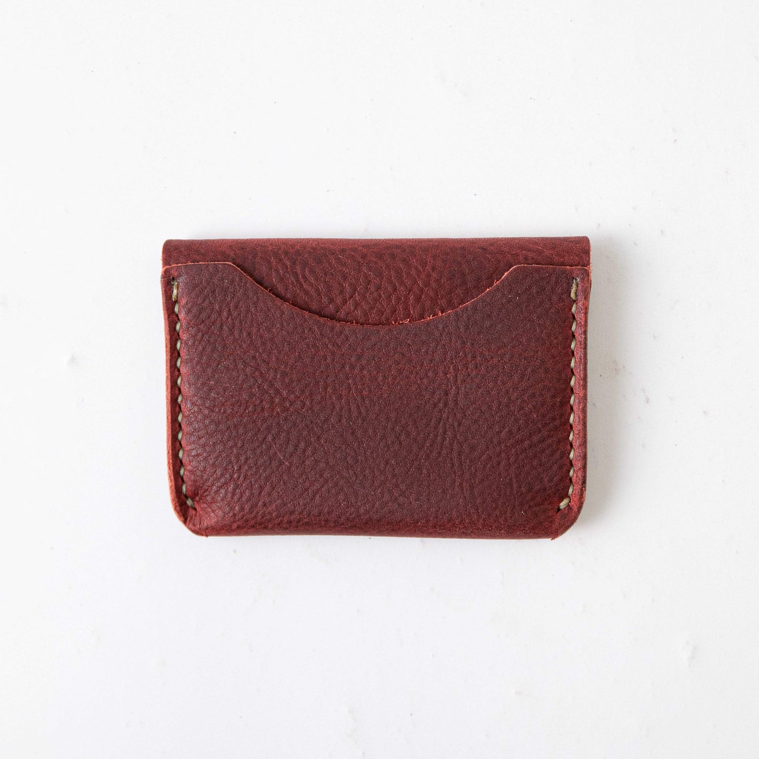 Red Kodiak Flap Wallet- mens leather wallet - handmade leather wallets at KMM & Co.