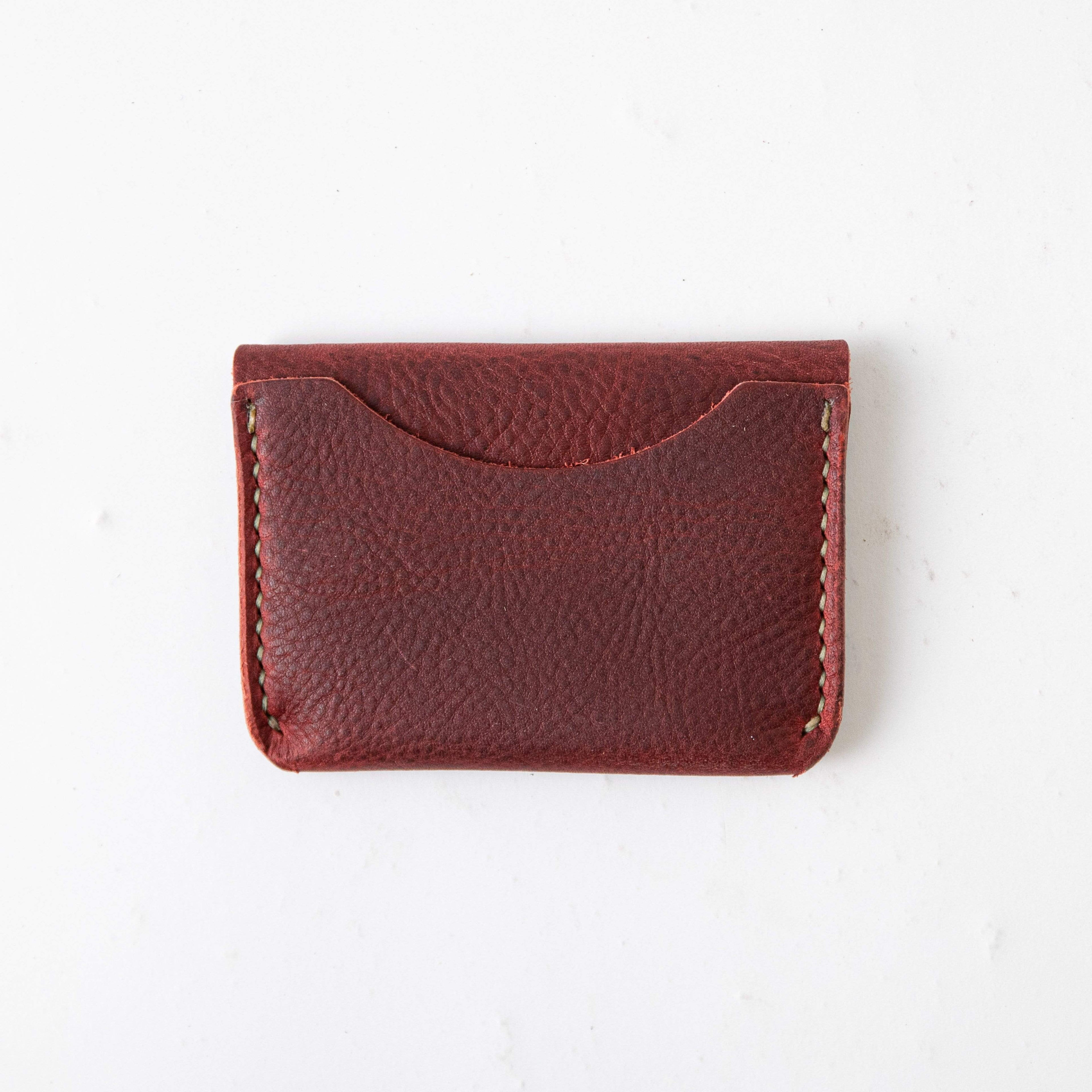 Red Kodiak Flap Wallet- mens leather wallet - handmade leather wallets at KMM & Co.