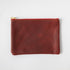 Red Kodiak Medium Zip Pouch- leather zipper pouch - KMM & Co.