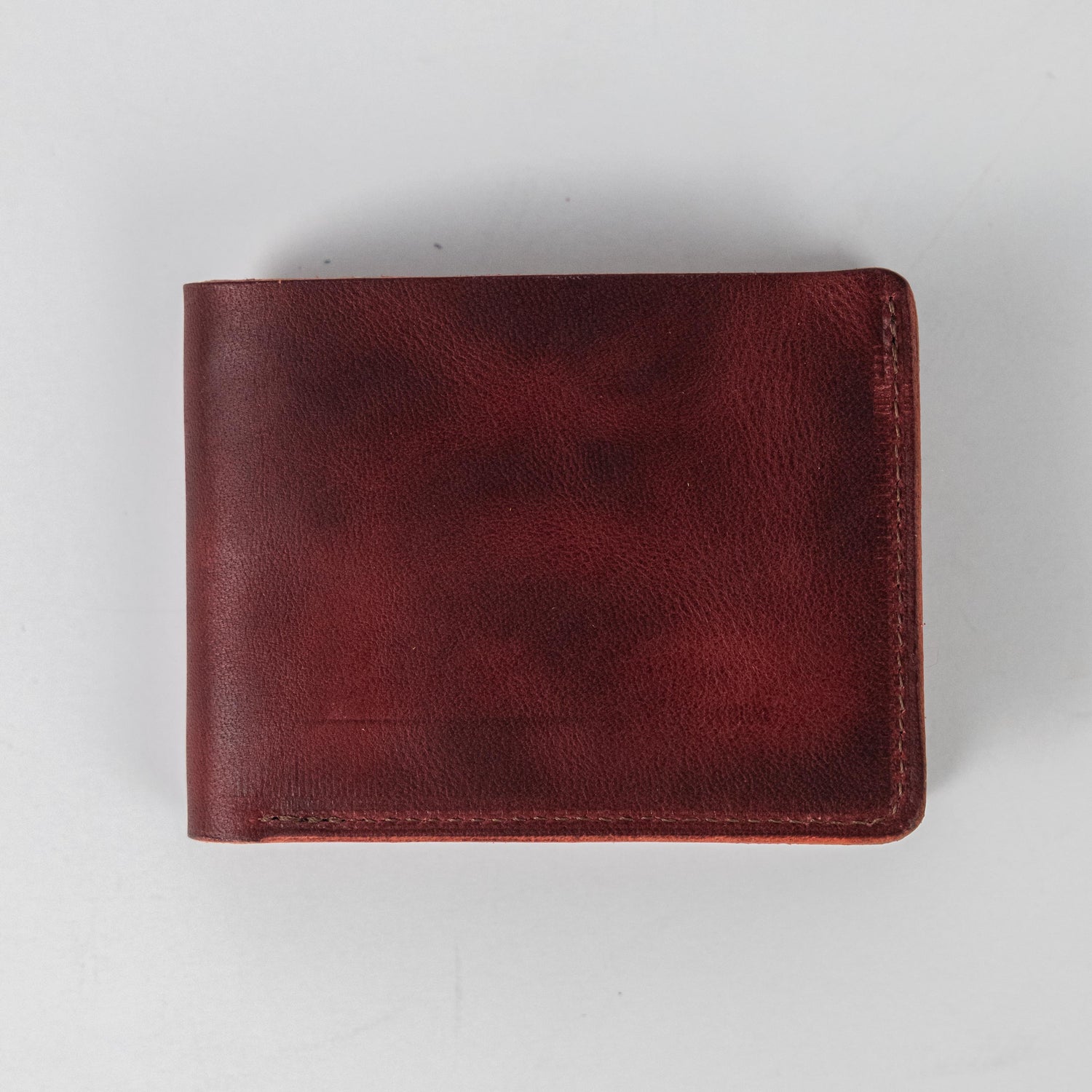 Russet Brown Dublin Billfold- leather billfold wallet - mens leather bifold wallet - KMM & Co.
