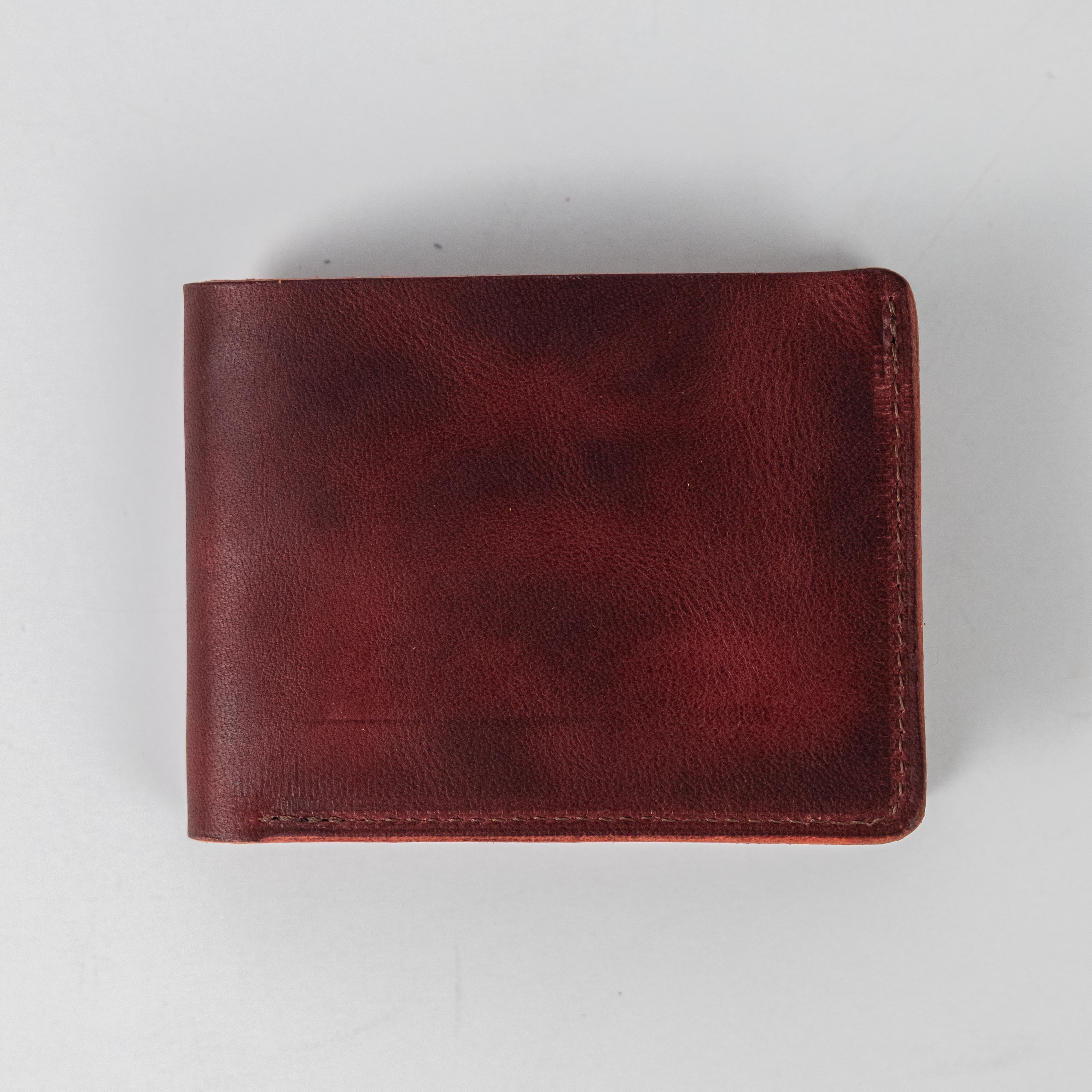 Russet Brown Dublin Billfold- leather billfold wallet - mens leather bifold wallet - KMM & Co.