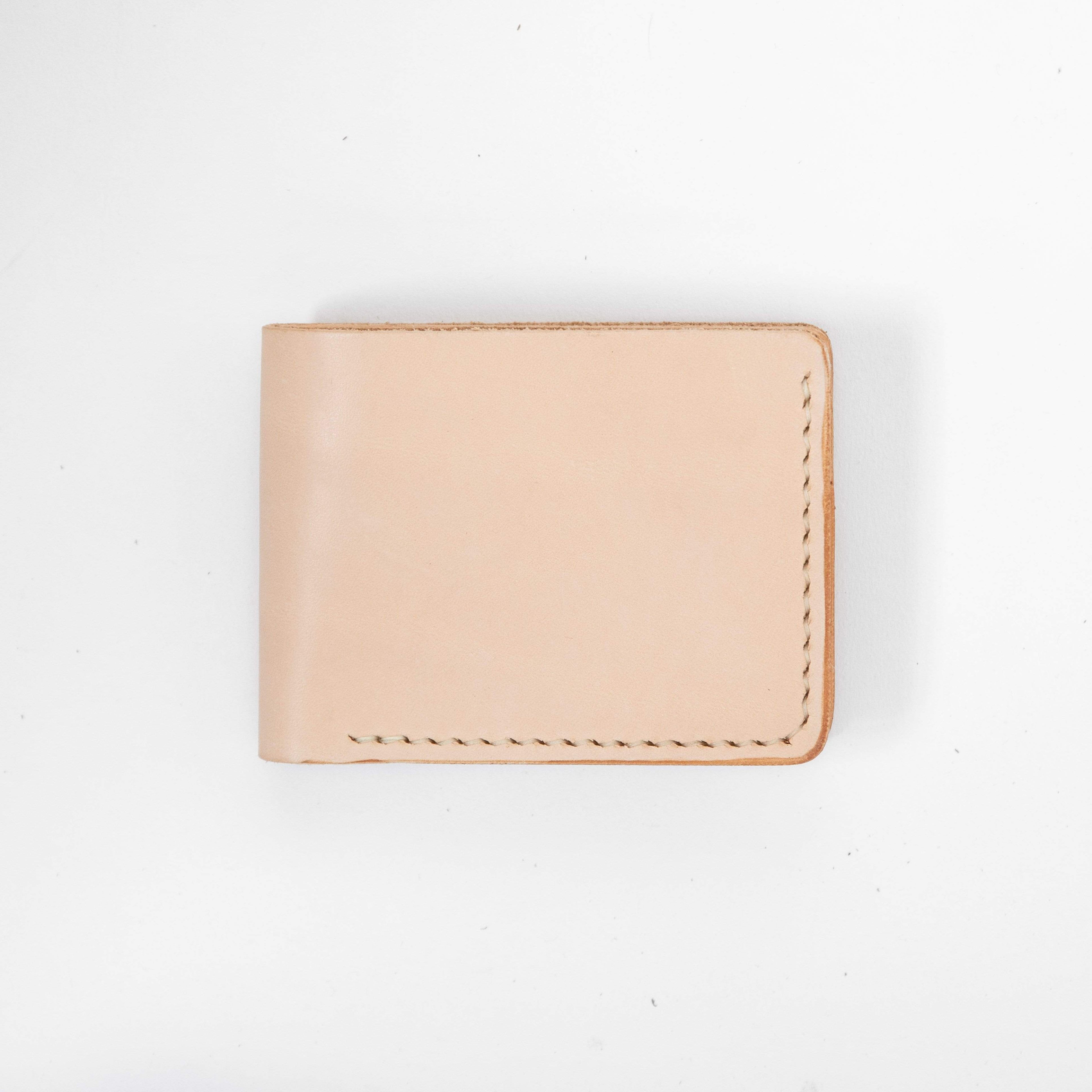 Rustic Vegetable Tan Billfold- leather billfold wallet - mens leather bifold wallet - KMM & Co.