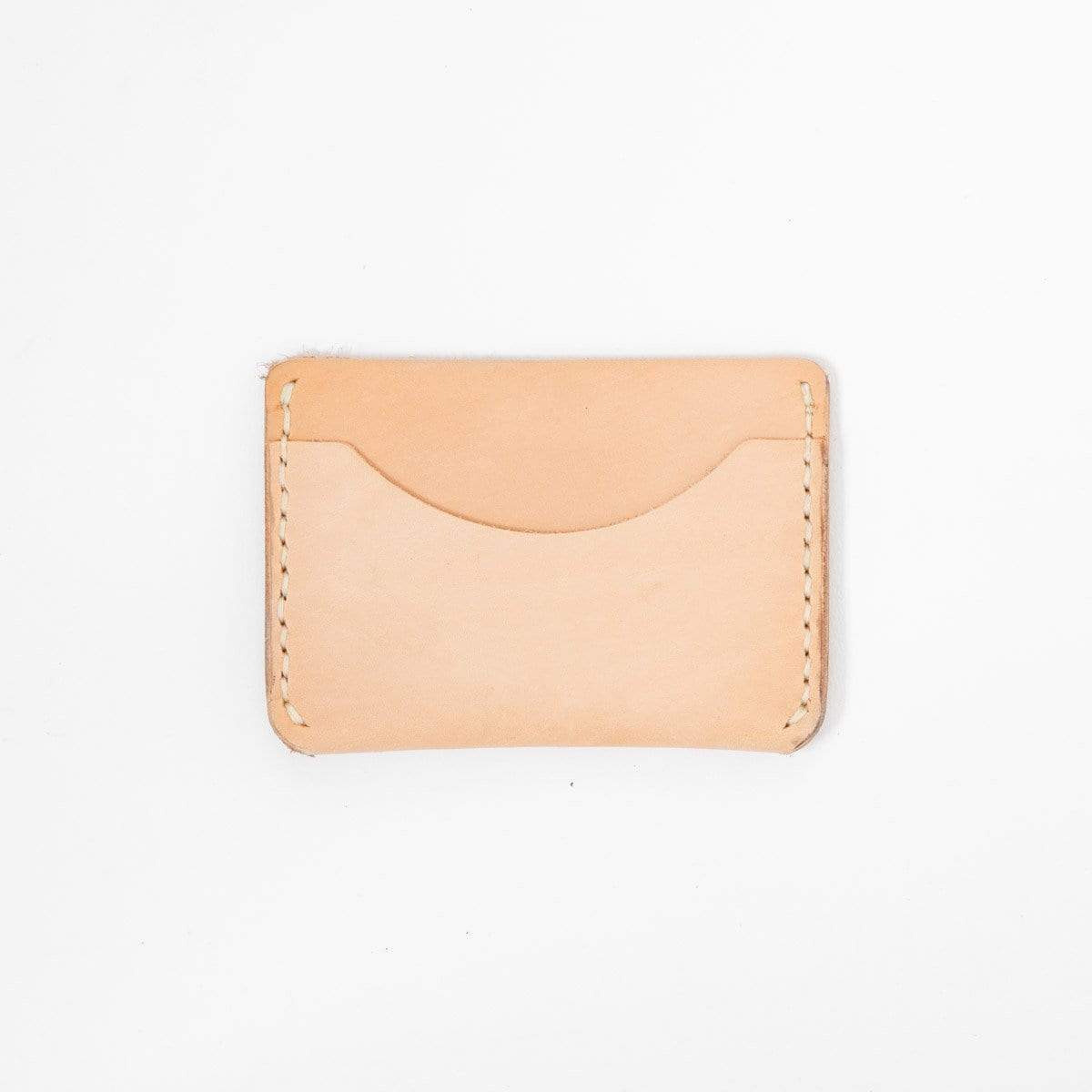 Rustic Vegetable Tan Card Case- mens leather wallet - leather wallets for women - KMM & Co.