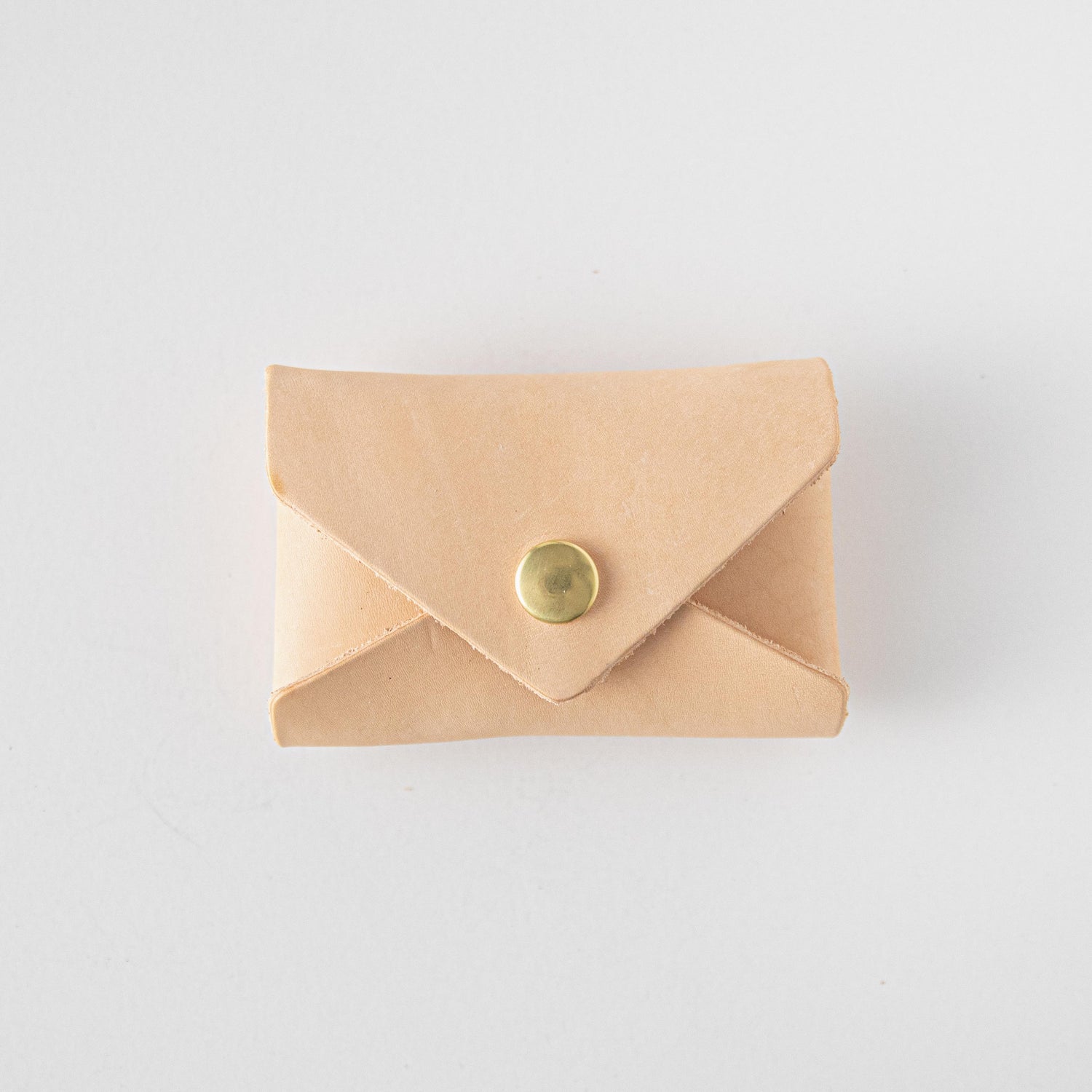 Rustic Vegetable Tanned Card Envelope- card holder wallet - leather wallet made in America at KMM & Co.