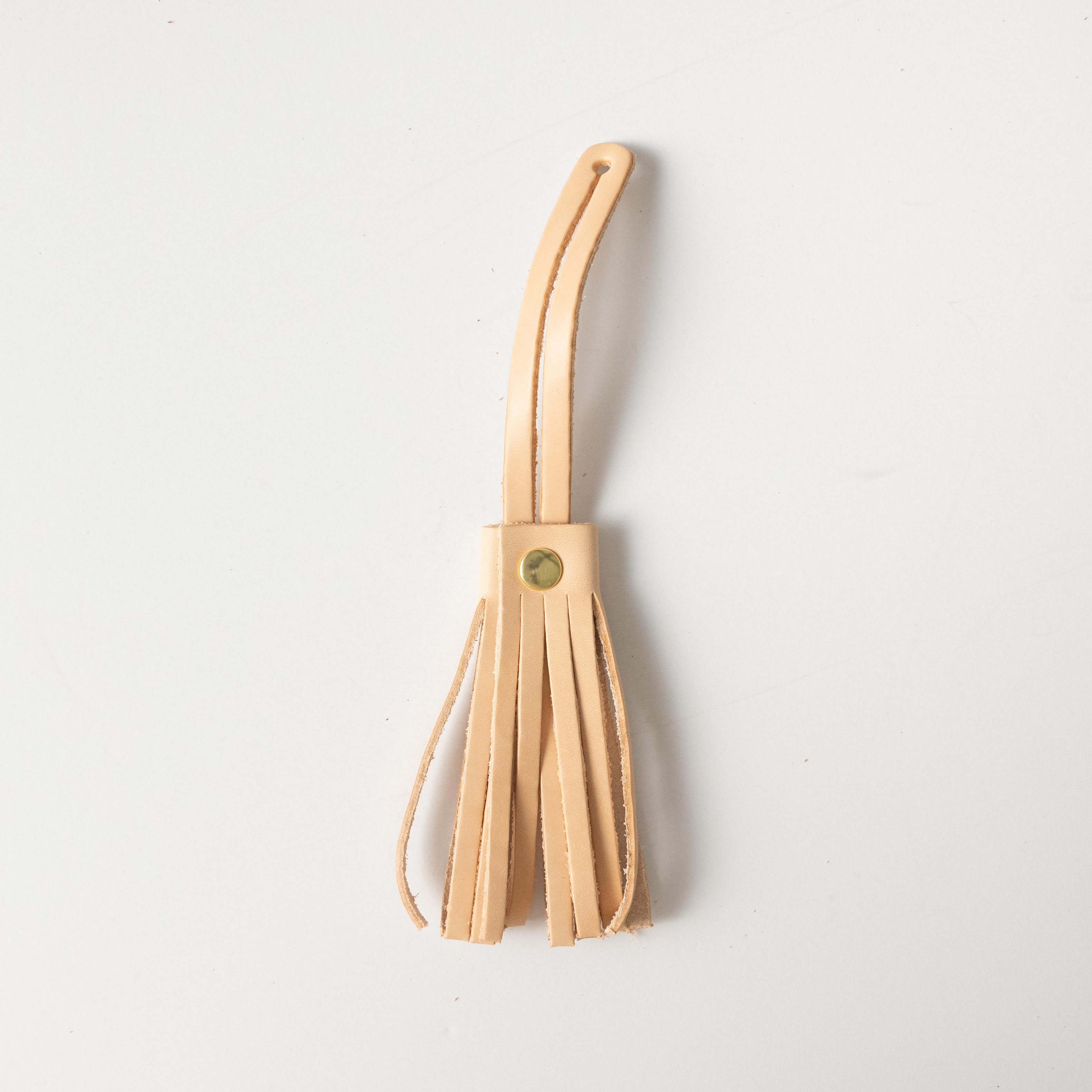 Rustic Vegetable Tanned Leather Tassel- leather tassel keychain - KMM & Co.