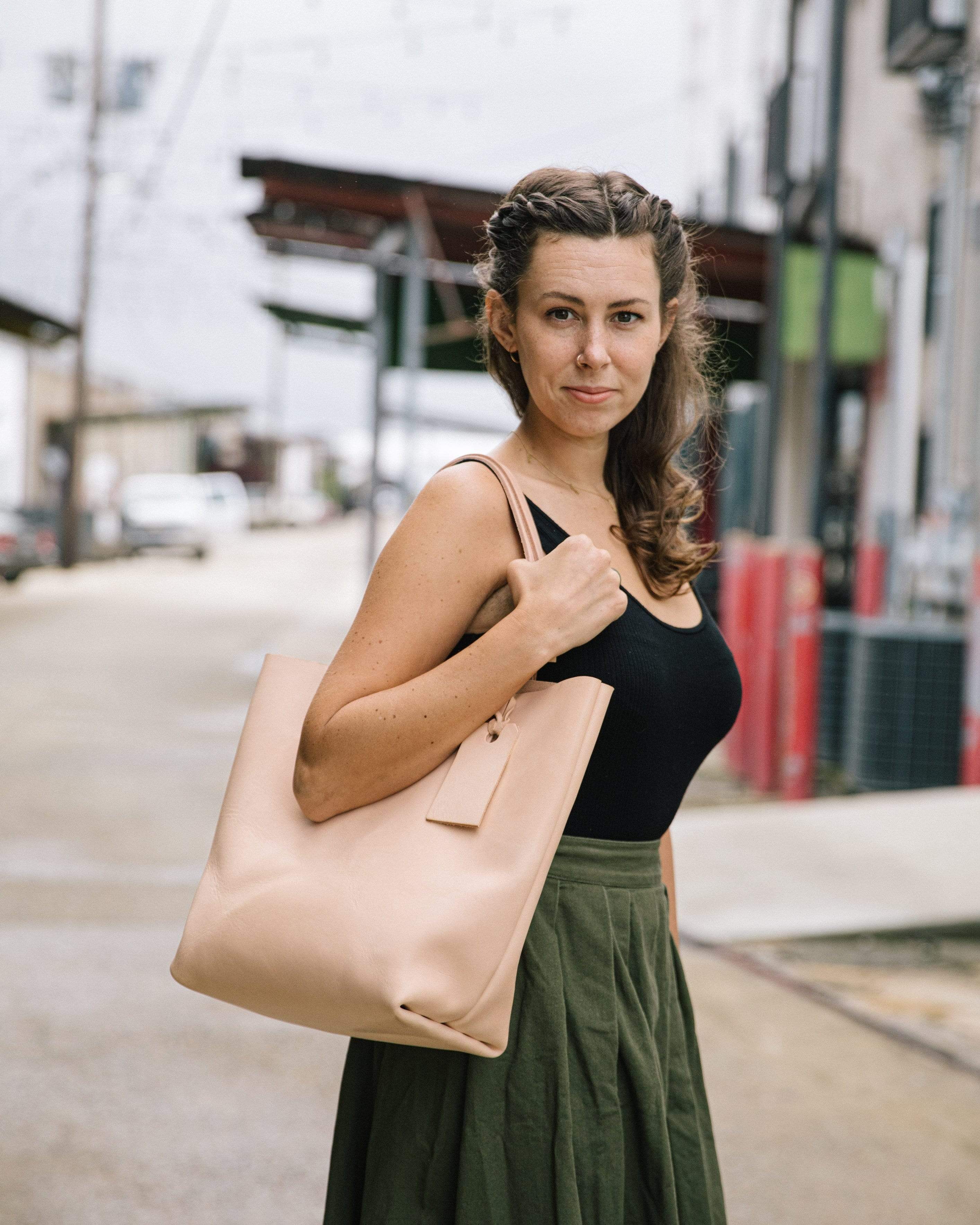Rustic Vegetable Tanned Tote
