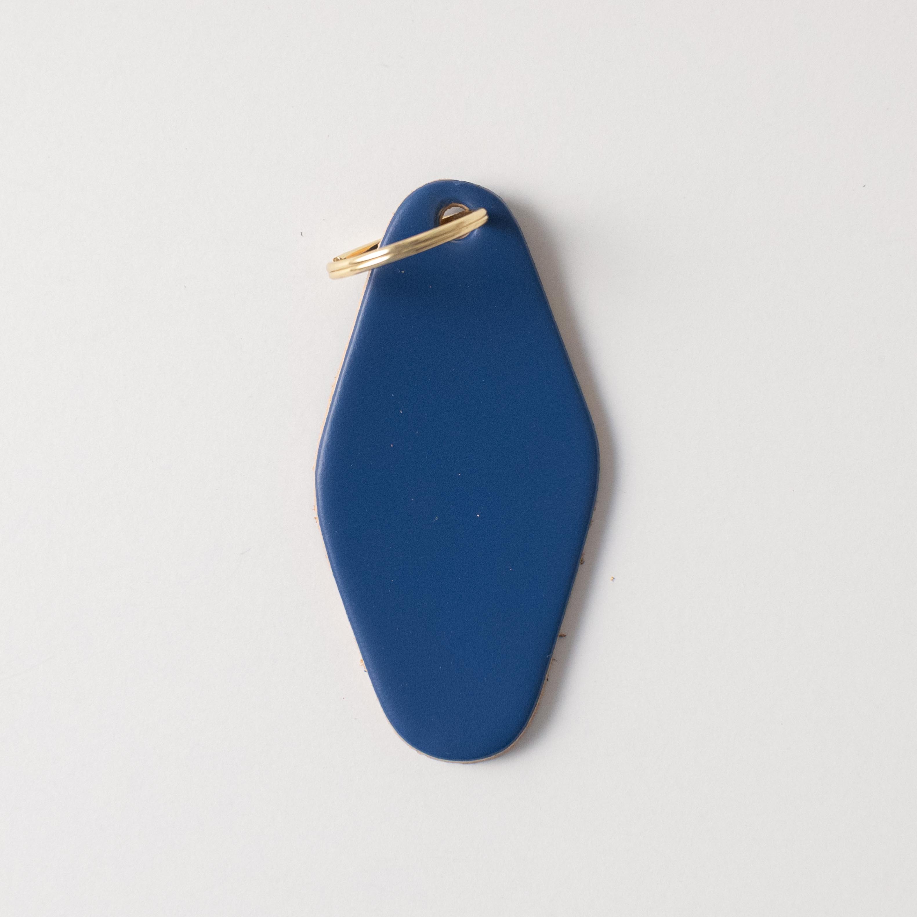 Sapphire Hotel Key Fob- leather keychain - leather key holder - leather key fob - KMM & Co.