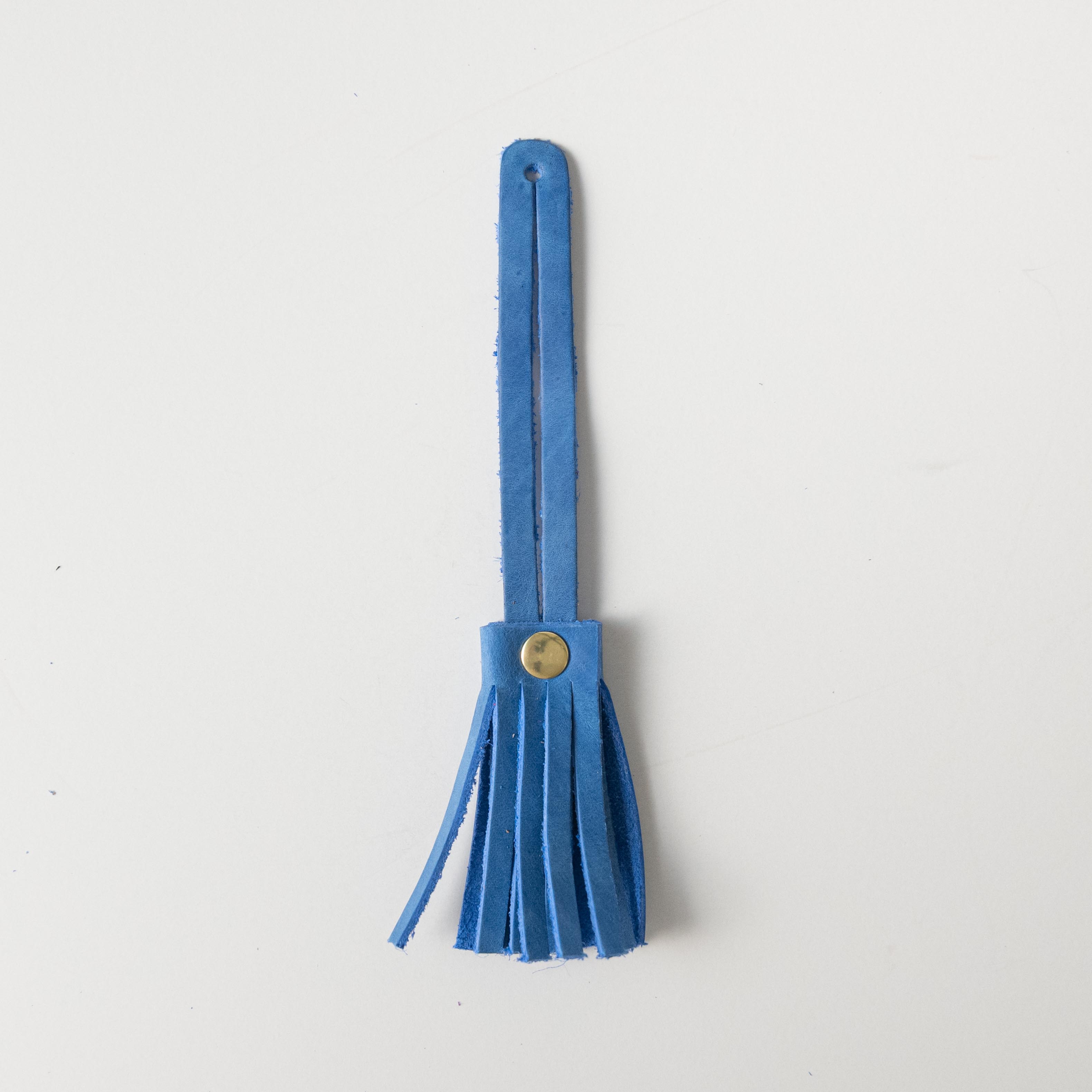 Sapphire Mini Tassel- leather tassel keychain - KMM & Co.