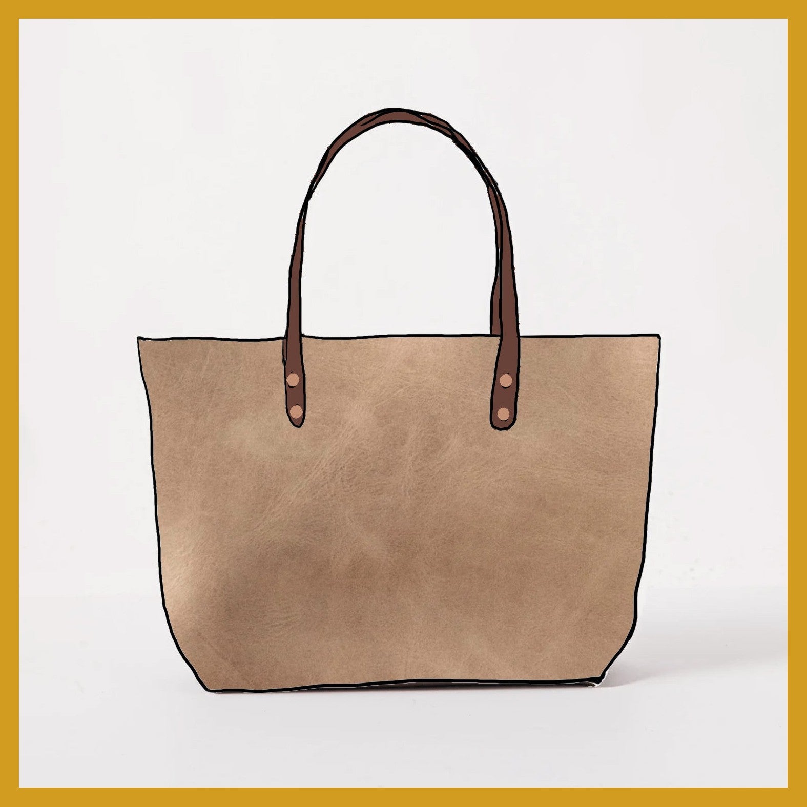 Scratch-and-Dent Beige East West Tote