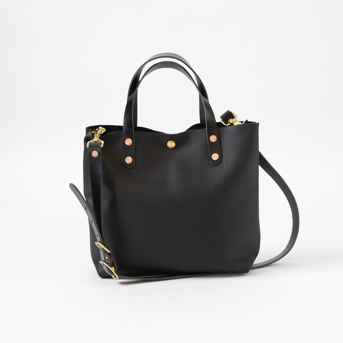 Scratch-and-Dent Black Kodiak Mini Tote- black small tote bags handmade in America