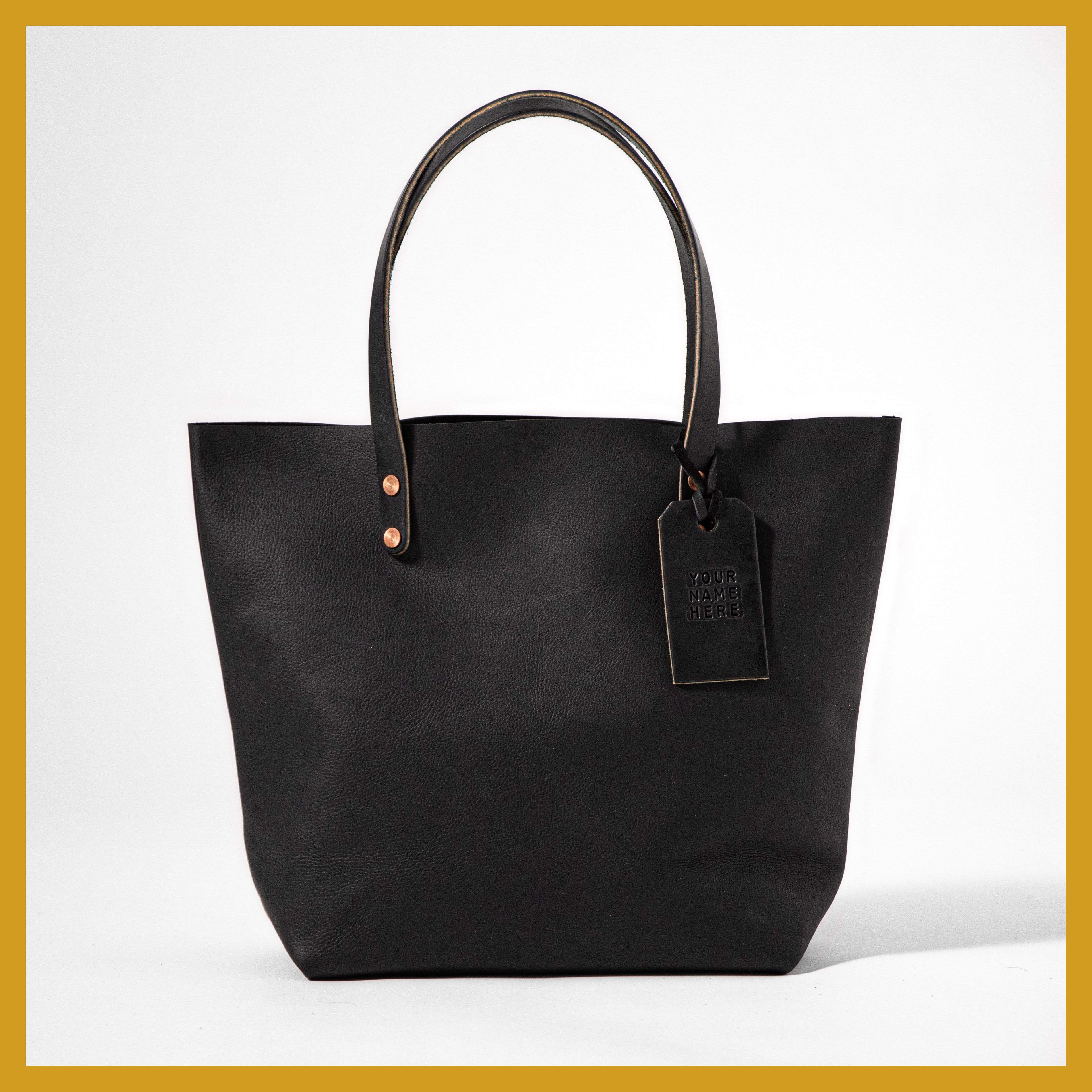 Scratch-and-Dent Black Kodiak Tote- black tote bag handmade in America
