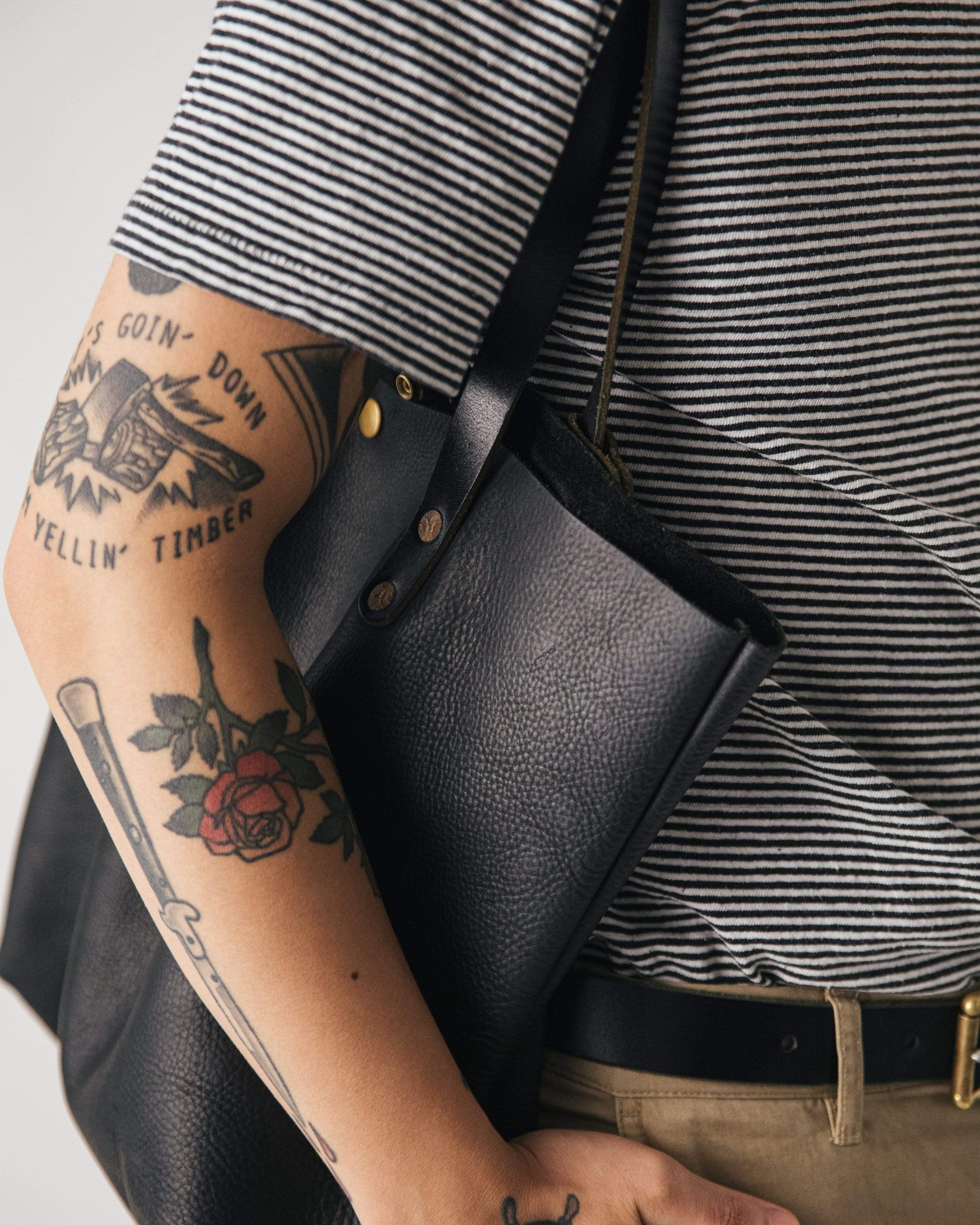 Scratch-and-Dent Black Kodiak Tote- black tote bag handmade in America