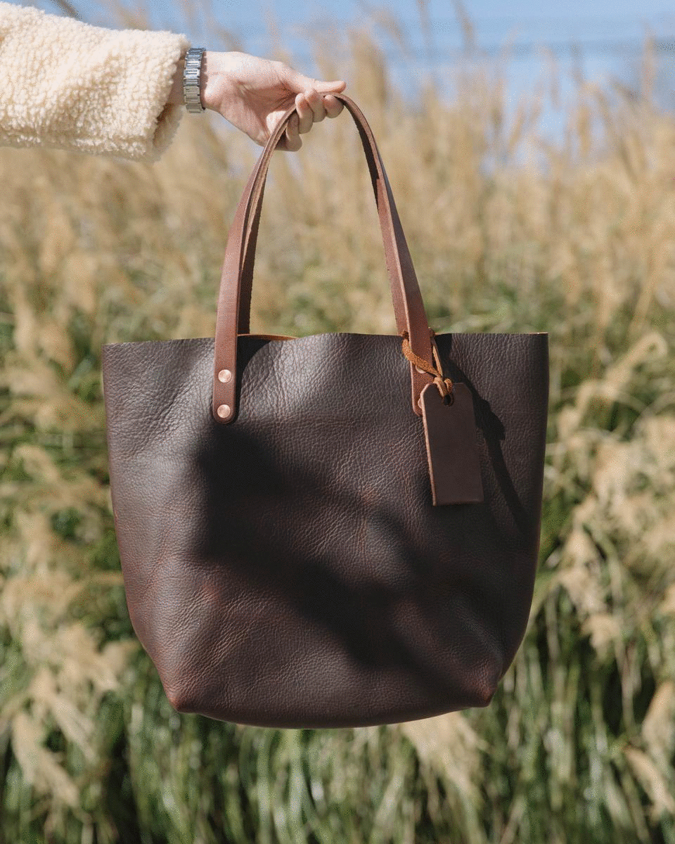 Scratch-and-Dent Brown Kodiak Tote- brown tote bag handmade in America
