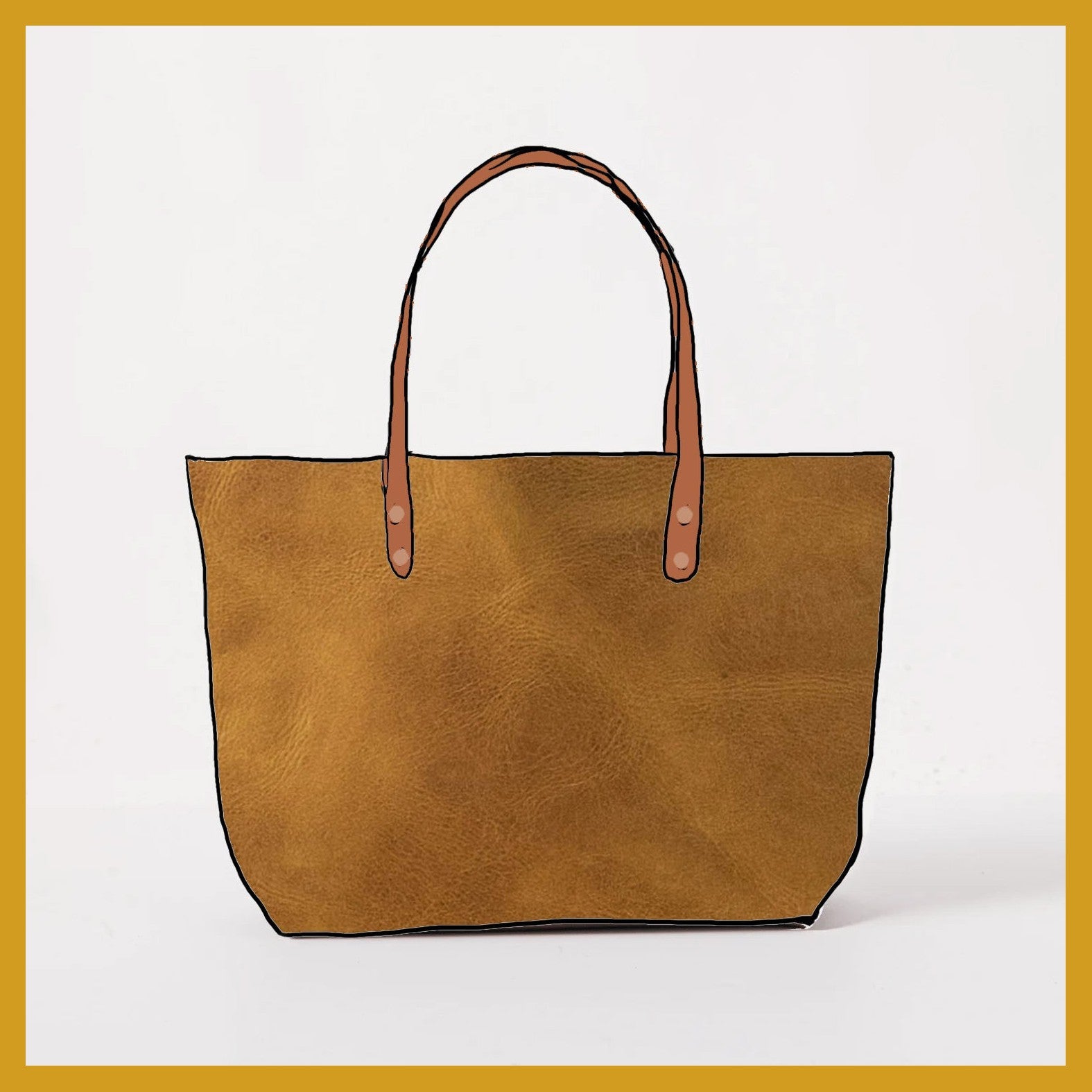 Scratch-and-Dent Mustard East West Tote