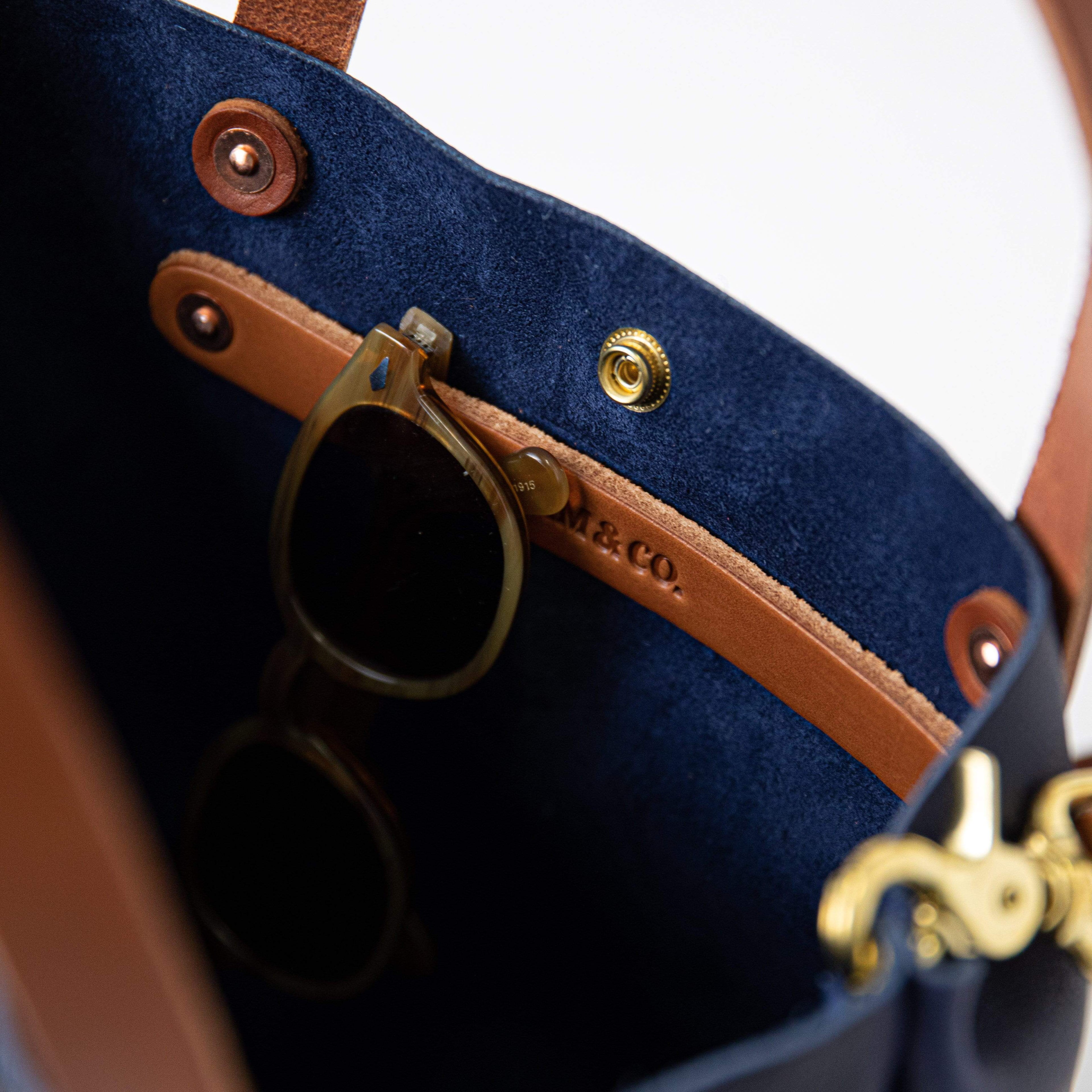Scratch-and-Dent Navy Kodiak Mini Tote- navy blue small tote bags handmade in America