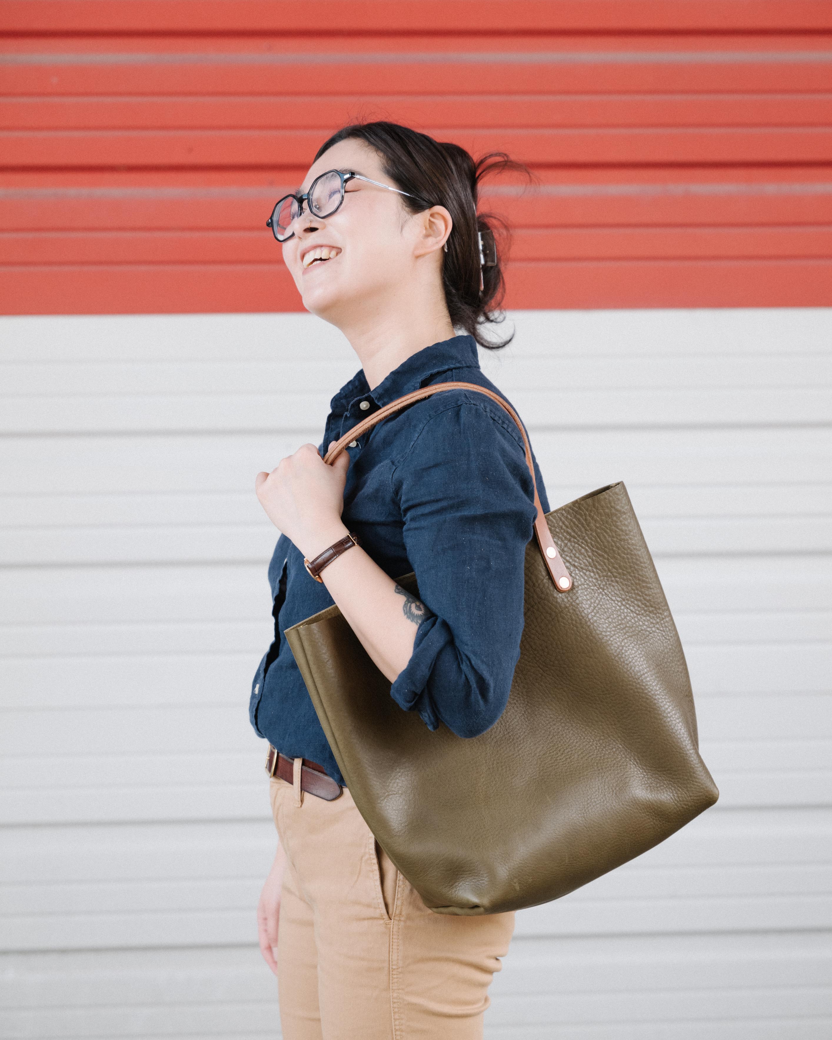 Scratch-and-Dent Olive Cypress Tote